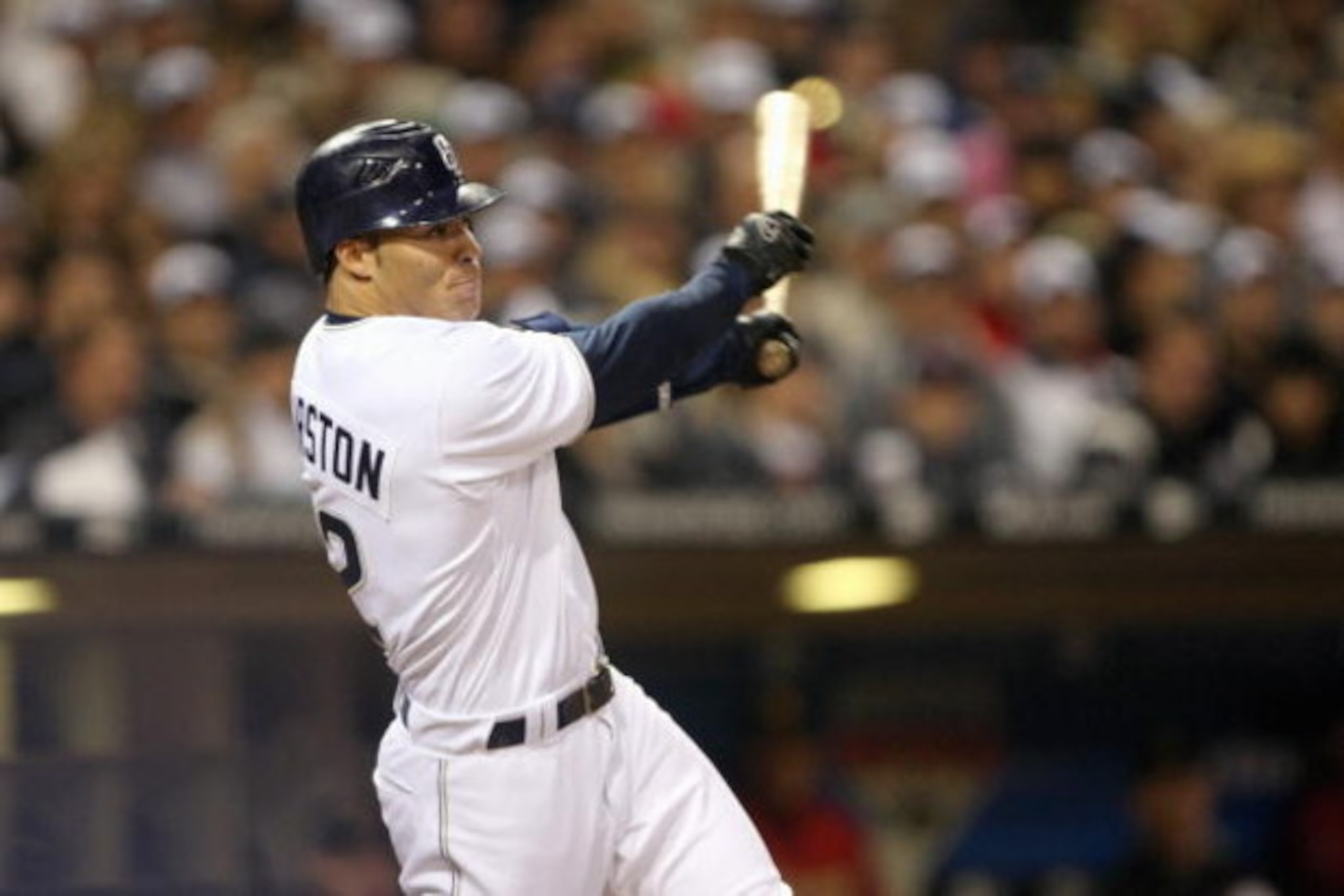 SAN DIEGO - MARCH 31: Scott Hairston #12 of the San Diego Padres swings at the pitch during the Opening Day game against the Houston Astros on March 31, 2008 at Petco Park in San Diego, California. (Photo by: Stephen Dunn/Getty Images) SAN DIEGO - MARCH 31: Scott Hairston #12 of the San Diego Padres swings at the pitch during the Opening Day game against the Houston Astros on March 31, 2008 at Petco Park in San Diego, California. (Photo by: Stephen Dunn/Getty Images)