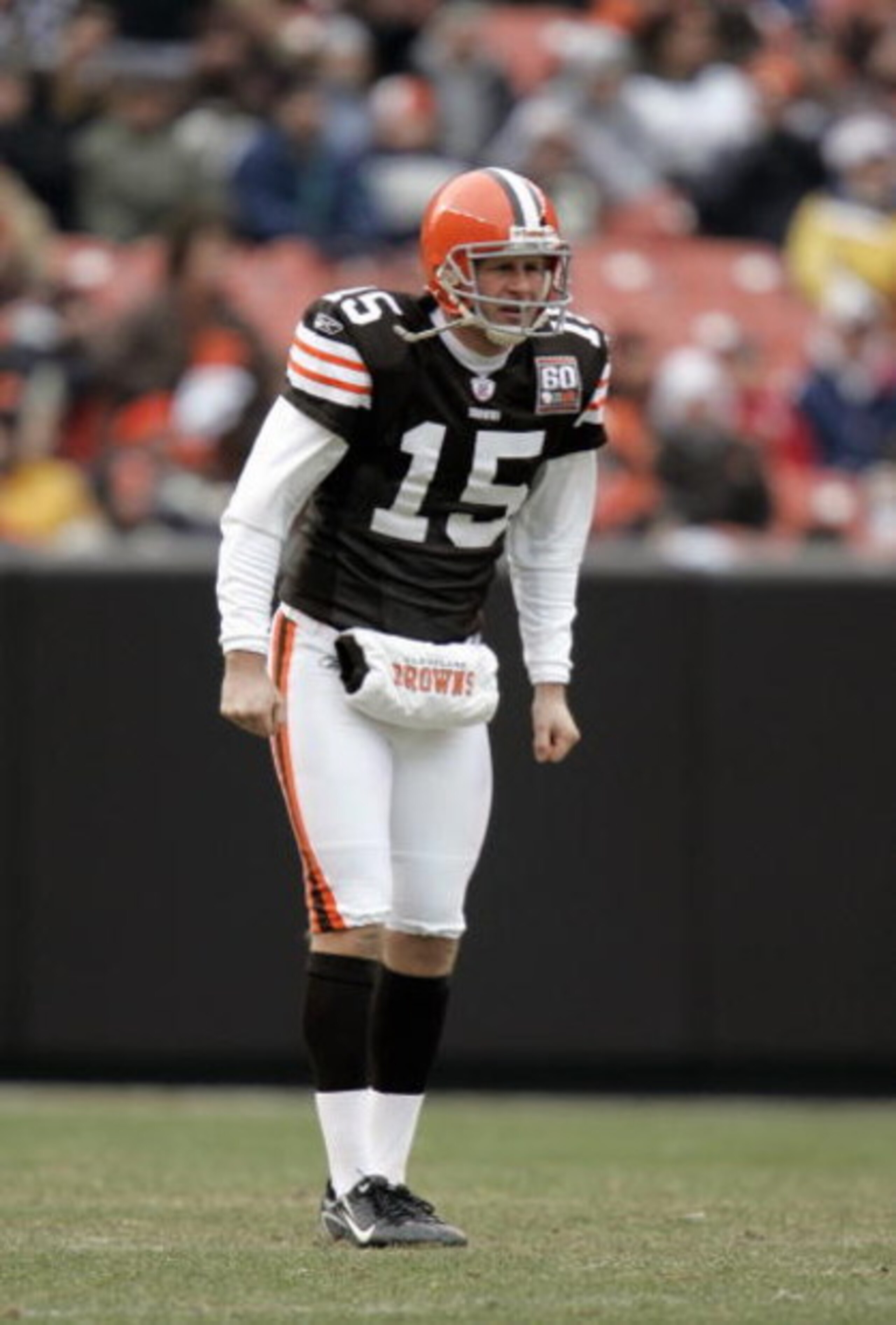 CLEVELAND, OH - DECEMBER 3: Dave Zastudil #15 of the Cleveland Browns looks ready to punt during the game against the Kansas City Chiefs at Cleveland Browns Stadium December 3, 2006 in Cleveland, Ohio. The Browns defeated the Chiefs 31-28 in overtime. (Ph