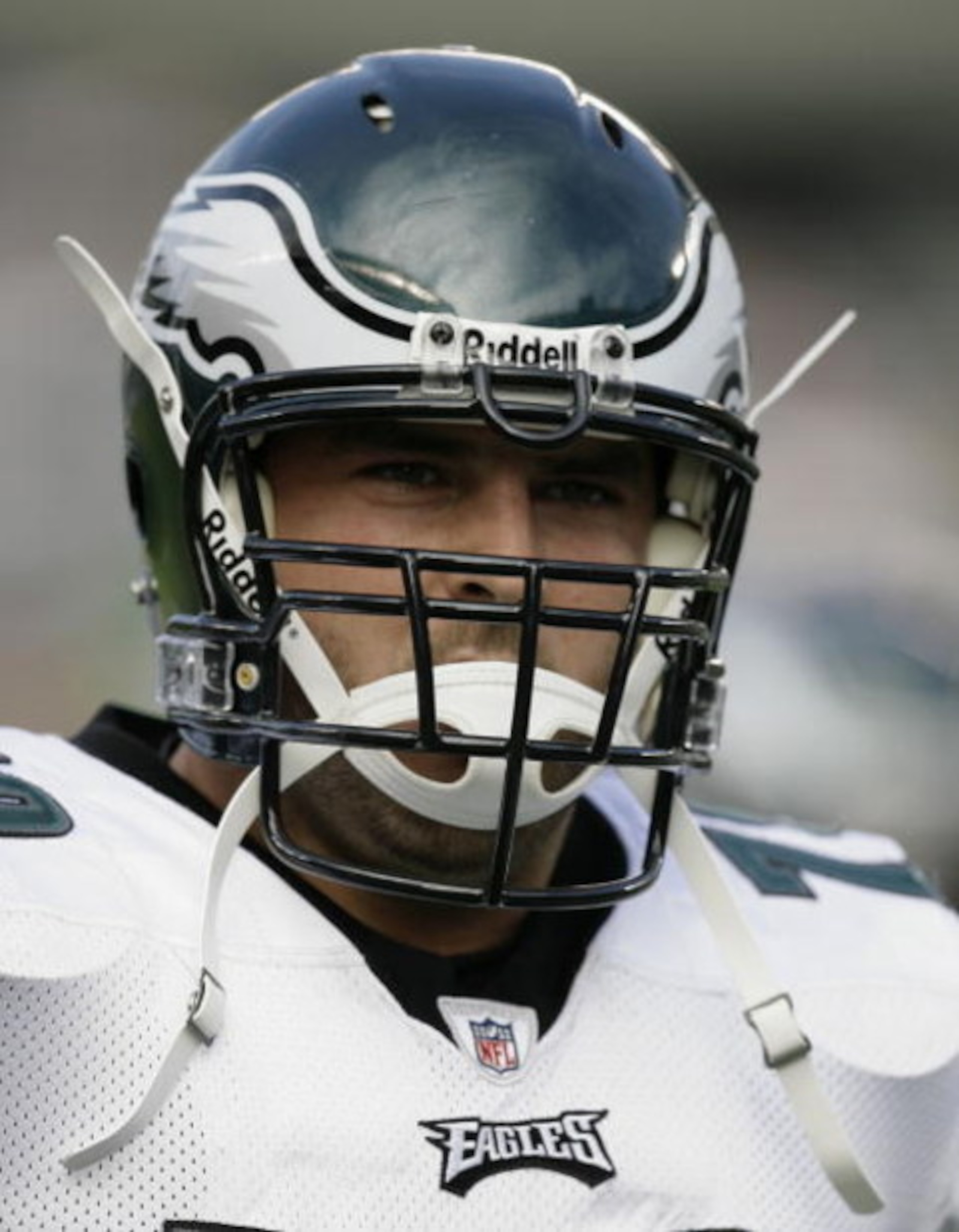 PHILADELPHIA - SEPTEMBER 21: Todd Herremans #79 of the Philadelphia Eagles watches pre-game warmups before their game against the Pittsburgh Steelers on September 21, 2008 at Lincoln Financial Field in Philadelphia, Pennsylvania. (Photo by Chris Gardner/G