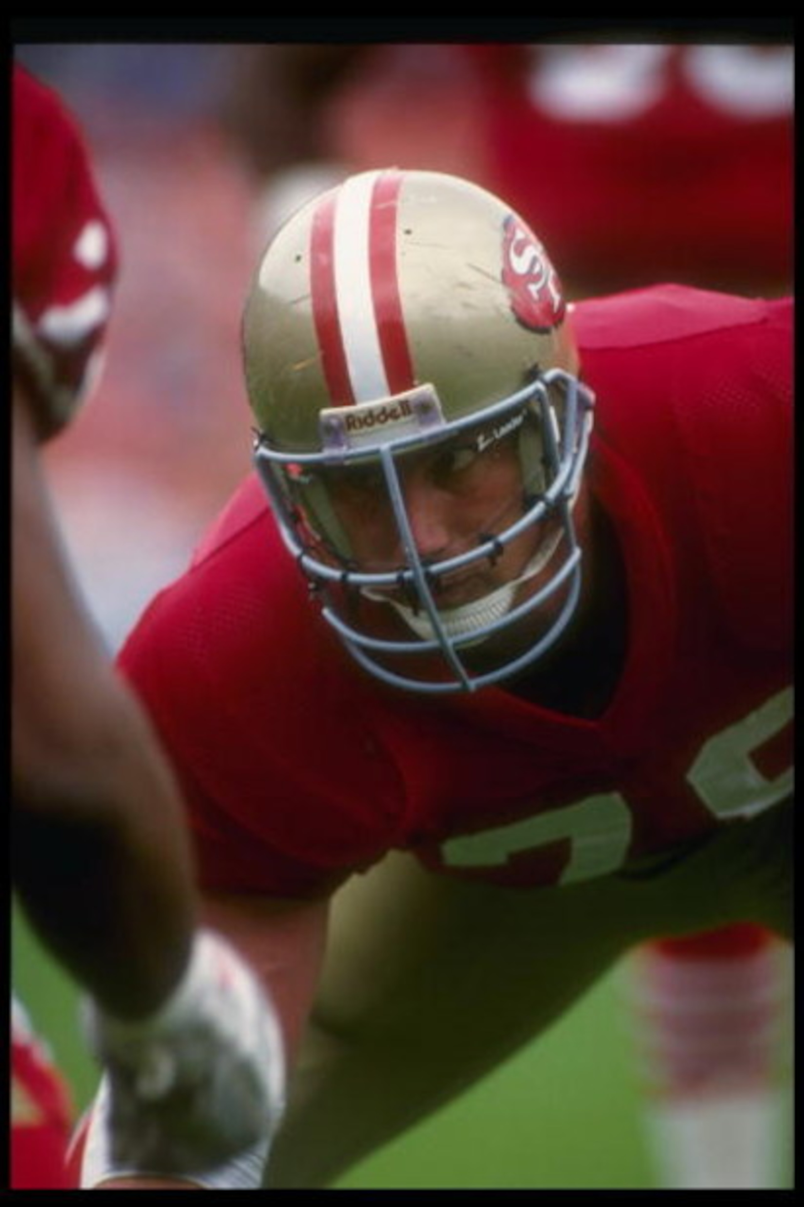 18 Nov 1990:  Defensive lineman Pierce Holt of the San Francisco 49ers looks on during a game against the Tampa Bay Buccaneers at Candlestick Park in San Francisco, California.  The 49ers won the game, 31-7. Mandatory Credit: Otto Greule  /Allsport