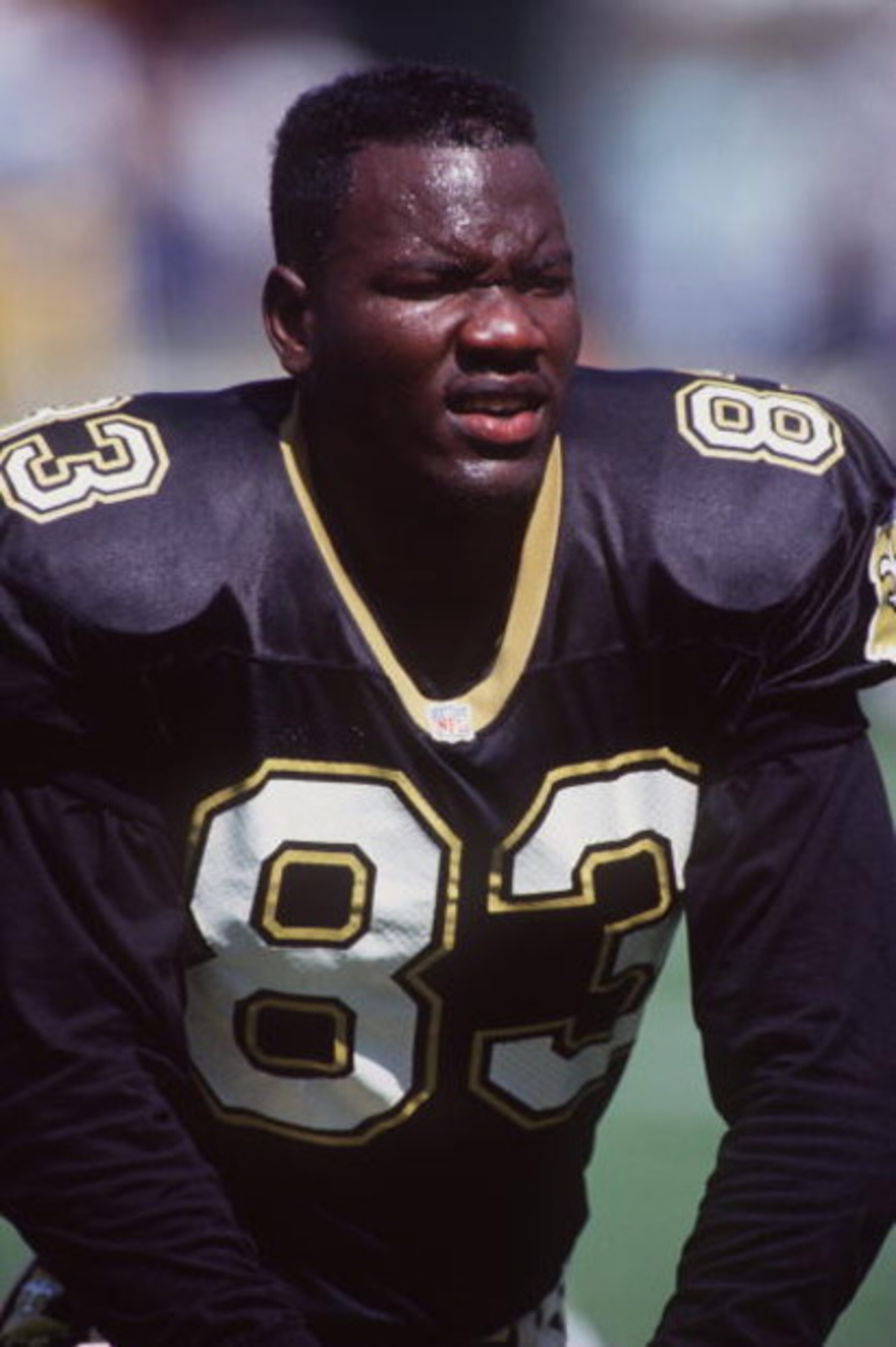 3 OCT 1993:  NEW ORLEANS SAINTS WIDE RECEIVER TORRANCE SMALL DURING THE SAINTS 37-6 WIN OVER THE LOS ANGELES RAMS AT ANAHEIM STADIUM IN ANAHEIM, CALIFORNIA. Mandatory Credit: Stephen Dunn/ALLSPORT