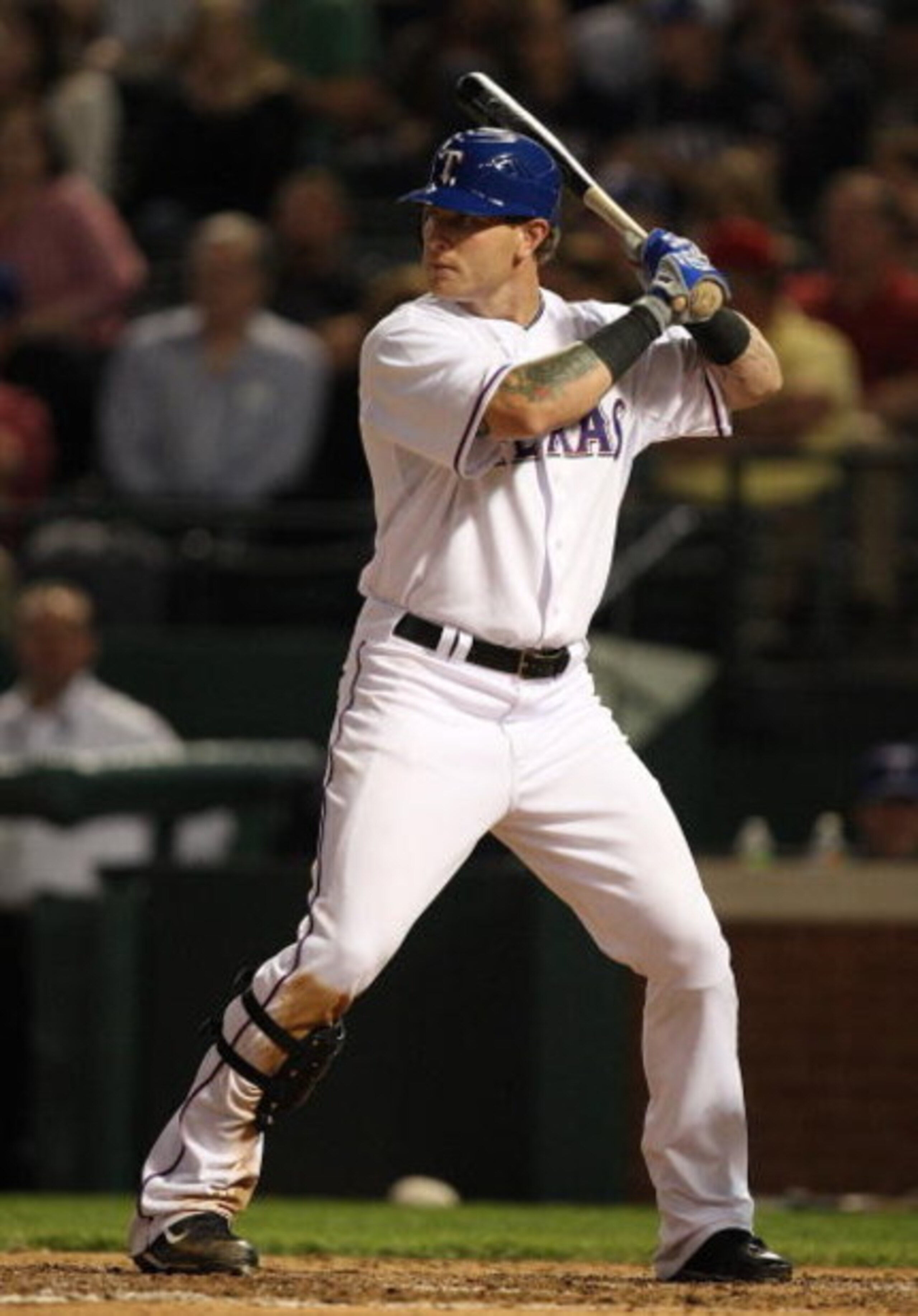 ARLINGTON, TX - APRIL 15: Centerfielder Josh Hamilton of the the Texas Rangers at bat on April 15, 2009 at Rangers Ballpark in Arlington, Texas. (Photo by Ronald Martinez/Getty Images) ARLINGTON, TX - APRIL 15: Centerfielder Josh Hamilton of the the Texas Rangers at bat on April 15, 2009 at Rangers Ballpark in Arlington, Texas. (Photo by Ronald Martinez/Getty Images)