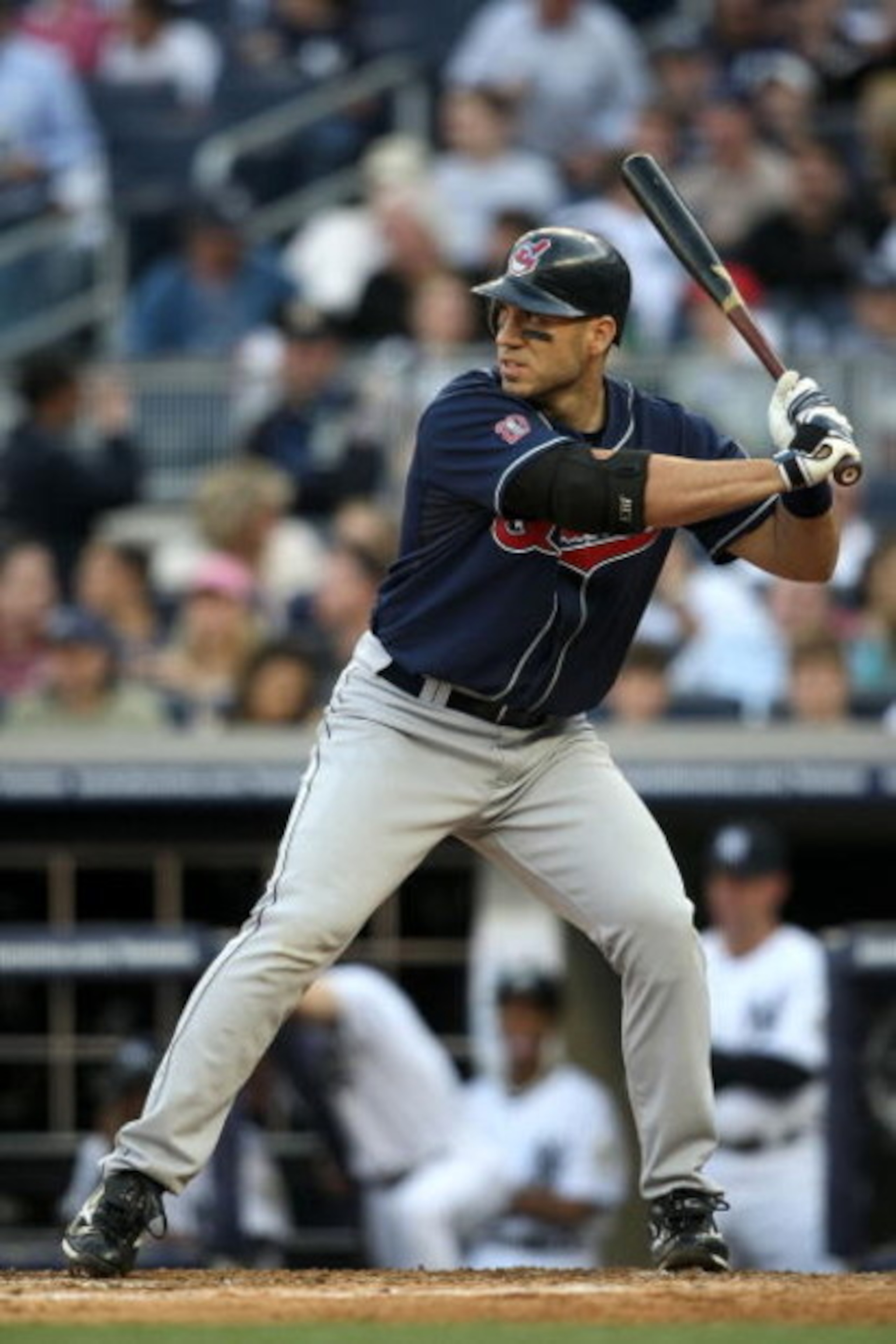 NEW YORK - APRIL 18: Travis Hafner #48 of the Cleveland Indians at bat against the New York Yankees at Yankee Stadium on April 18, 2009 in the Bronx borough of New York City. (Photo by Nick Laham/Getty Images) NEW YORK - APRIL 18: Travis Hafner #48 of the Cleveland Indians at bat against the New York Yankees at Yankee Stadium on April 18, 2009 in the Bronx borough of New York City. (Photo by Nick Laham/Getty Images)