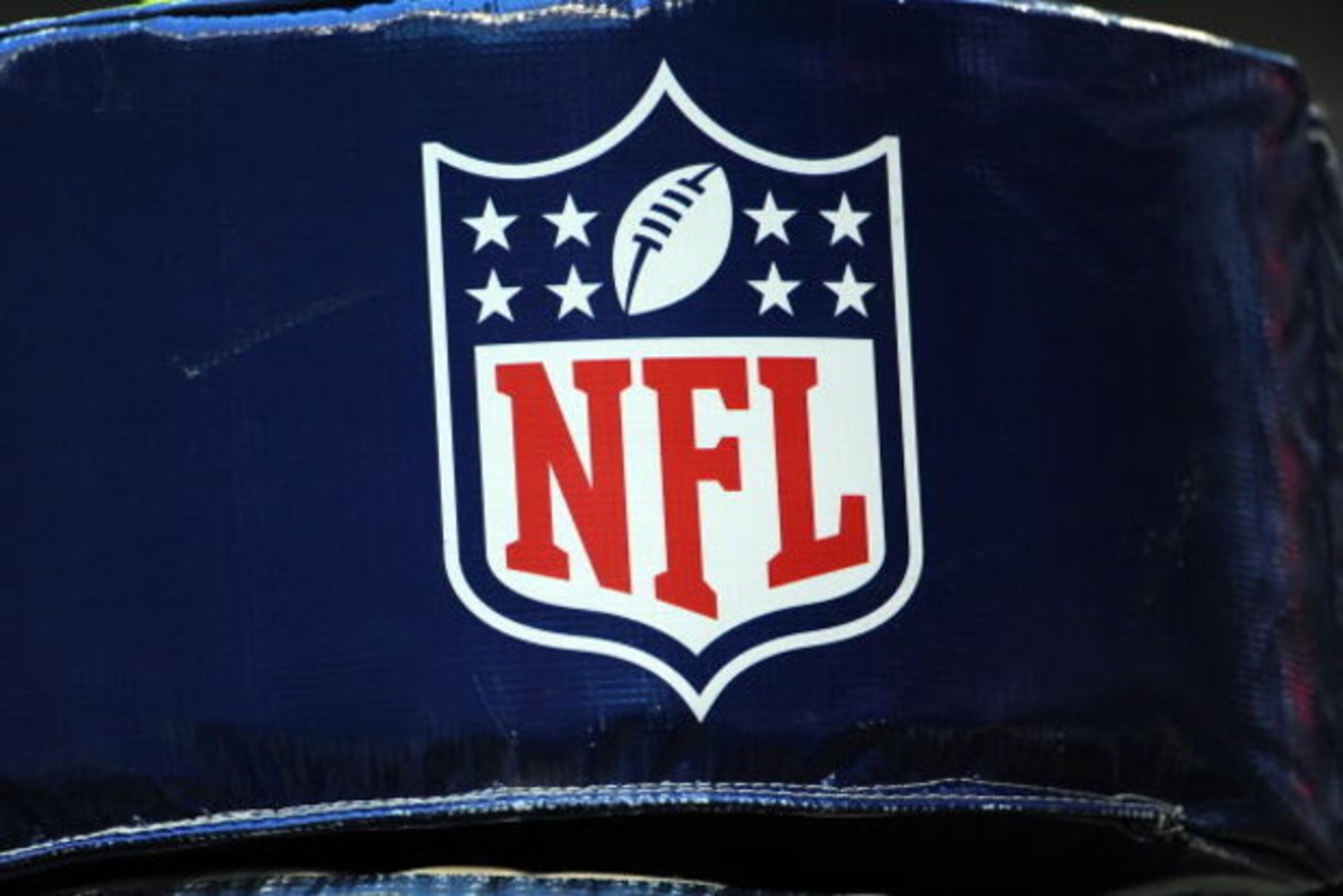 HOUSTON - NOVEMBER 09:  The NFL shield logo on the goal post during play between the Baltimore Ravens and the Houston Texans at Reliant Stadium on November 9, 2008 in Houston, Texas.  (Photo by Ronald Martinez/Getty Images)