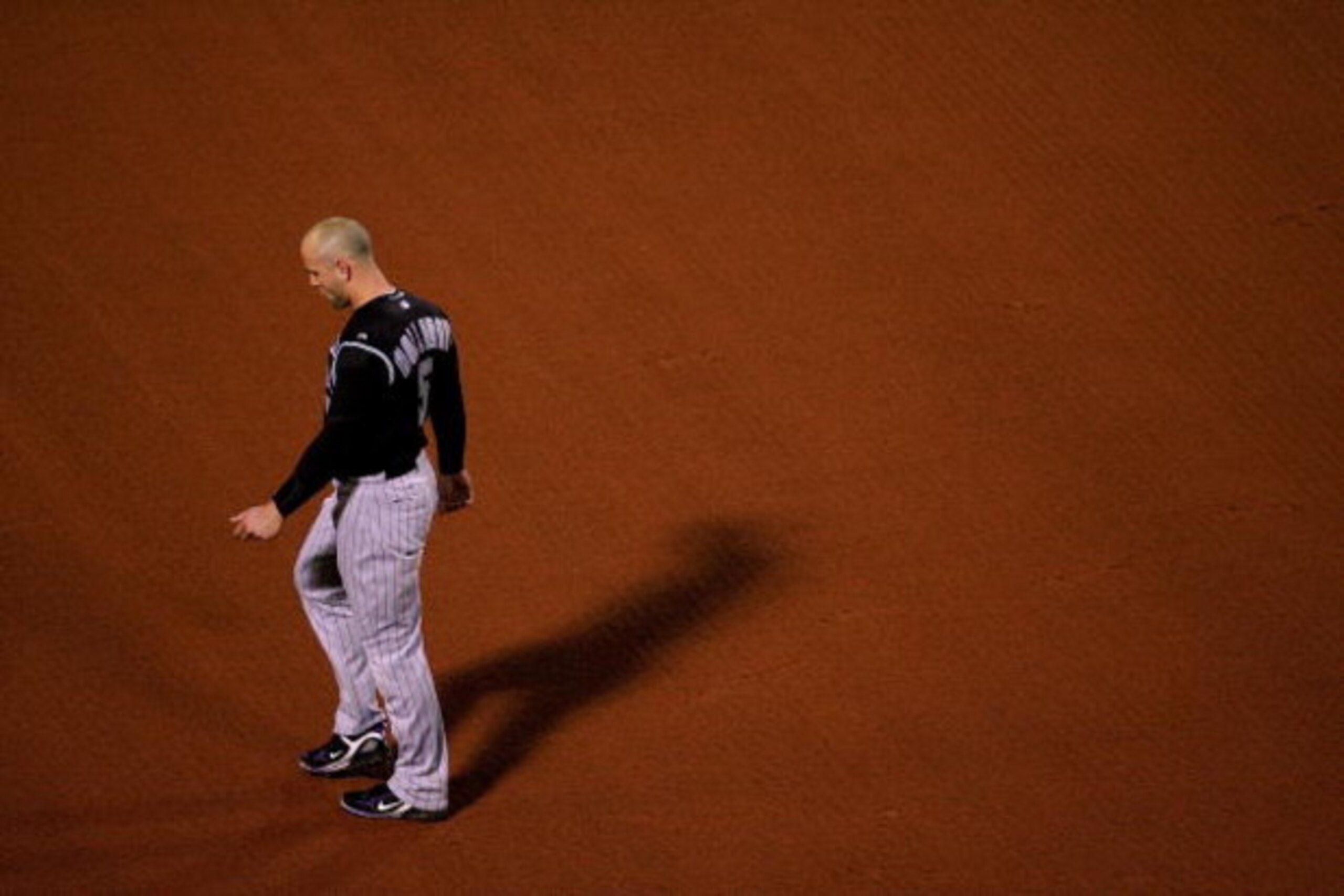 BOSTON - OCTOBER 24: Matt Holliday #5 of the Colorado Rockies looks on after striking out to end the seventh inning against the Boston Red Sox during Game One of the 2007 Major League Baseball World Series at Fenway Park on October 24, 2007 in Boston, Ma BOSTON - OCTOBER 24: Matt Holliday #5 of the Colorado Rockies looks on after striking out to end the seventh inning against the Boston Red Sox during Game One of the 2007 Major League Baseball World Series at Fenway Park on October 24, 2007 in Boston, Ma