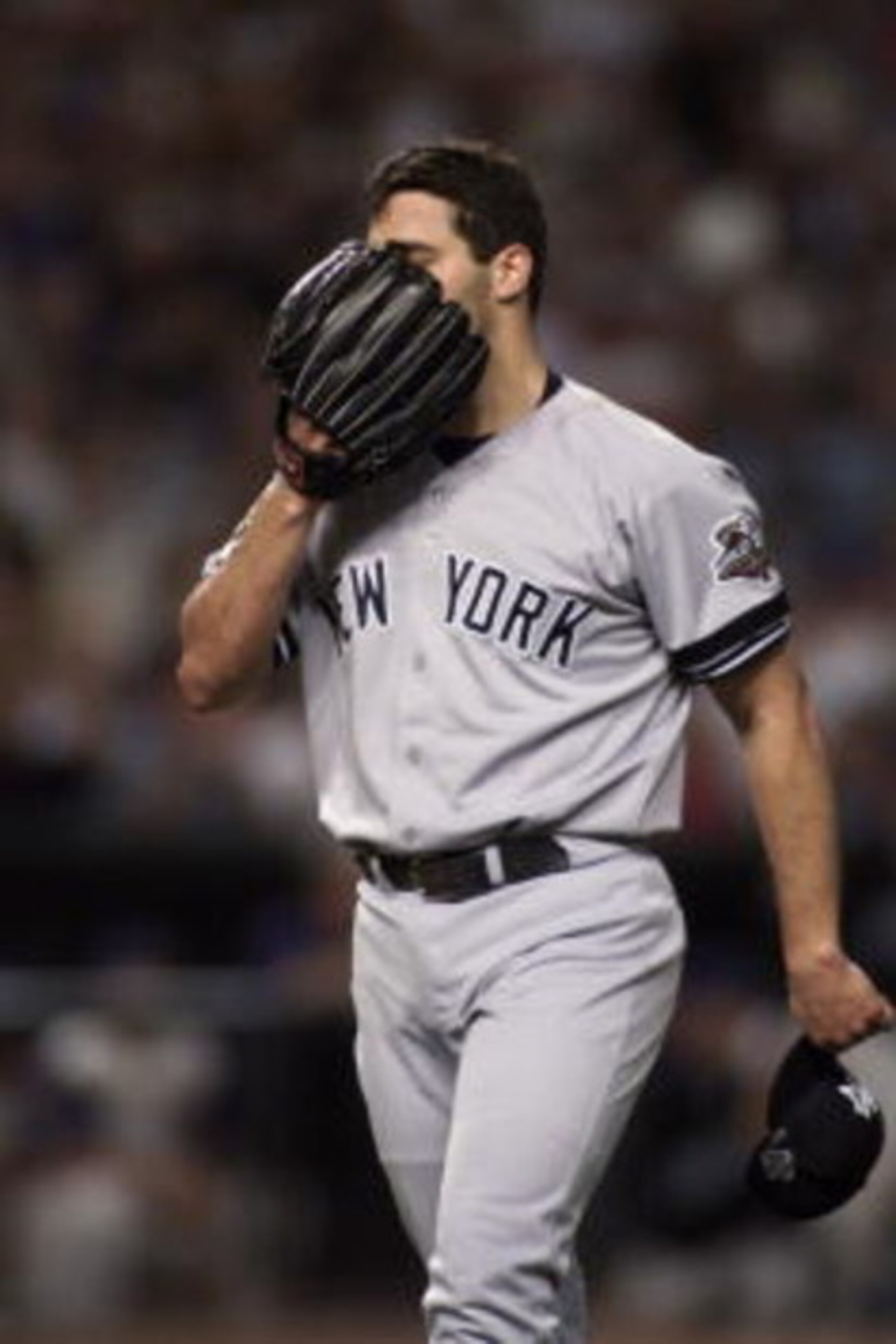 3 Nov 2001: Andy Pettitte #46 of the New York Yankees walks off the mound after the first inning of game 6 of the World Series against the Arizona Diamondbacks at Bank One Ballpark in Phoenix, Arizona. The Diamondbacks beat the Yankees 15-2 to force a g 3 Nov 2001: Andy Pettitte #46 of the New York Yankees walks off the mound after the first inning of game 6 of the World Series against the Arizona Diamondbacks at Bank One Ballpark in Phoenix, Arizona. The Diamondbacks beat the Yankees 15-2 to force a g