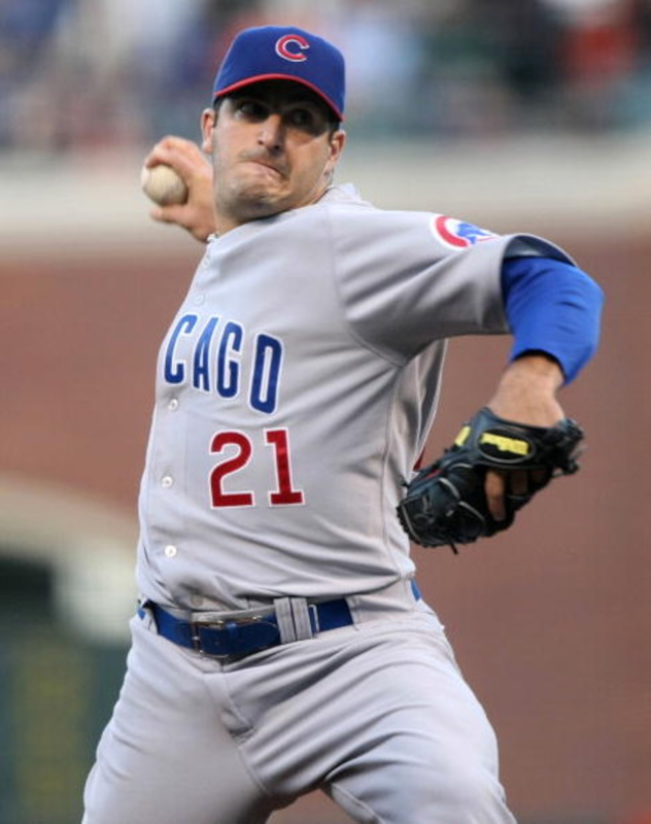 SAN FRANCISCO - JULY 1:  Jason Marquis #21 of the Chicago Cubs pitches against the San Francisco Giants during a Major League Baseball game at AT&T Park July 1, 2008 in San Francisco, California.  (Photo by Jed Jacobsohn/Getty Images)