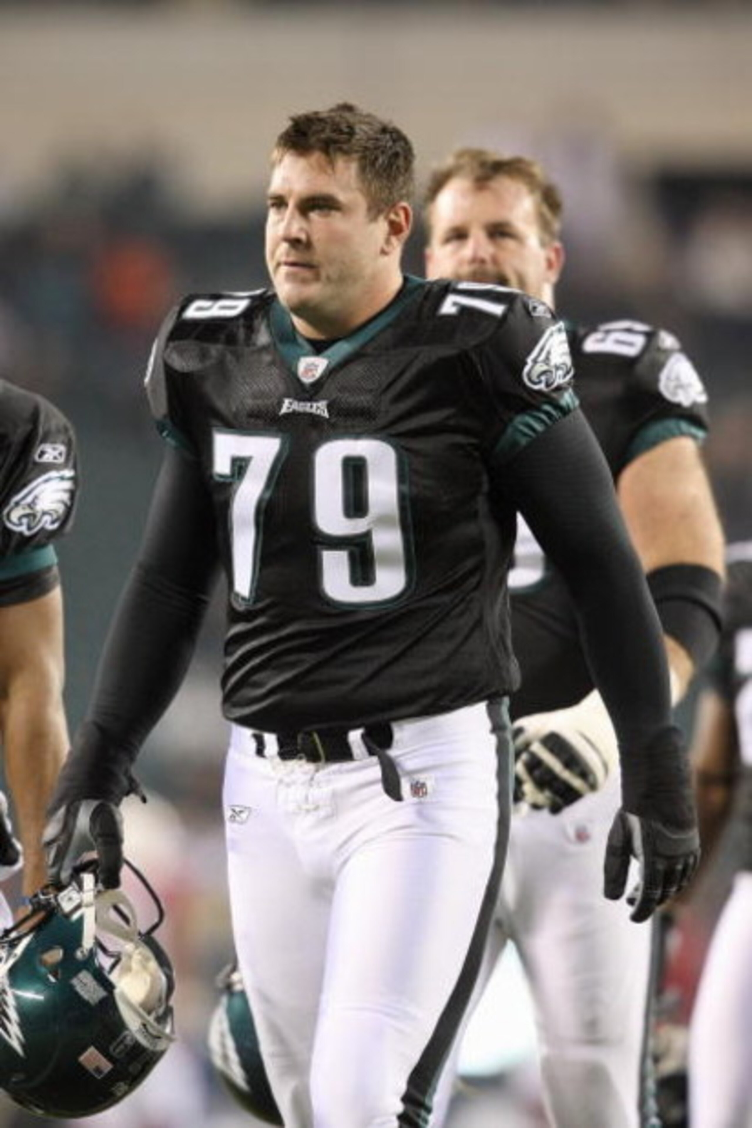 PHILADELPHIA - NOVEMBER 27:  Todd Herremans #79 of the Philadelphia Eagles walks on the field during the game against the Arizona Cardinals at Lincoln Financial Field on November 27, 2008 in Philadelphia, Pennsylvania. (Photo by: Nick Laham/Getty Images)