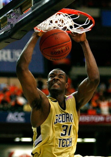 ATLANTA - MARCH 12: Gani Lawal #31 of the Georgia Tech Yellow Jackets dunks against the Clemson Tigers during day one of the 2009 ACC Men's Basketball Tournament on March 12, 2009 at the Georgia Dome in Atlanta, Georgia. (Photo by Kevin C. Cox/Getty Ima ATLANTA - MARCH 12: Gani Lawal #31 of the Georgia Tech Yellow Jackets dunks against the Clemson Tigers during day one of the 2009 ACC Men's Basketball Tournament on March 12, 2009 at the Georgia Dome in Atlanta, Georgia. (Photo by Kevin C. Cox/Getty Ima