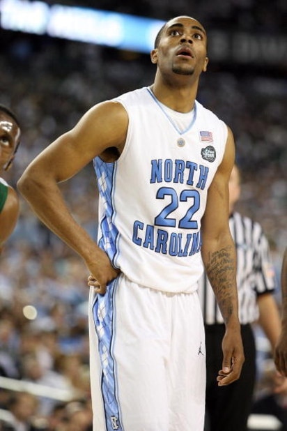 DETROIT - APRIL 06:  Wayne Ellington #22 of the North Carolina Tar Heels looks on against the Michigan State Spartans during the 2009 NCAA Division I Men's Basketball National Championship game at Ford Field on April 6, 2009 in Detroit, Michigan.  (Photo 