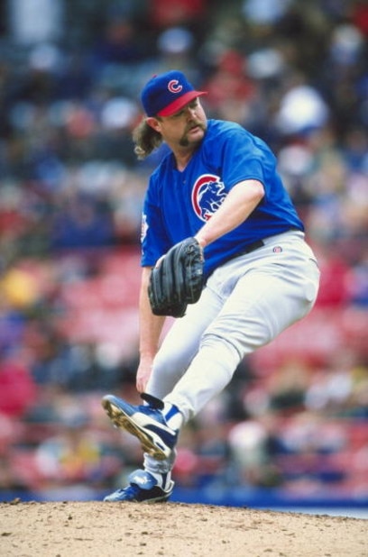 18 Apr 1999: Pitcher Rod Beck #47 of the Chicago Cubs winds back to throw the ball during the game against the Milwaukee Brewers at the County Stadium in Milwaukee, Wisconsin. The Cubs defeated the Brewers 6-5. Mandatory Credit: Matthew Stockman  /Allspor