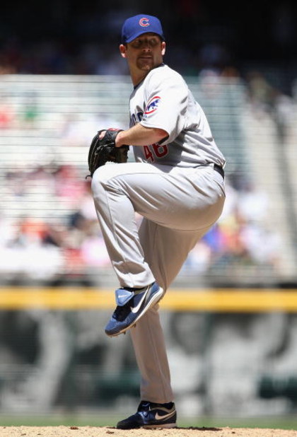 PHOENIX - APRIL 29:  Starting pitcher Ryan Dempster #46 of the Chicago Cubs pitches against the Arizona Diamondbacks during the game at Chase Field on April 29, 2009 in Phoenix, Arizona. The Diamondbacks defeated the Cubs 10-0.  (Photo by Christian Peters