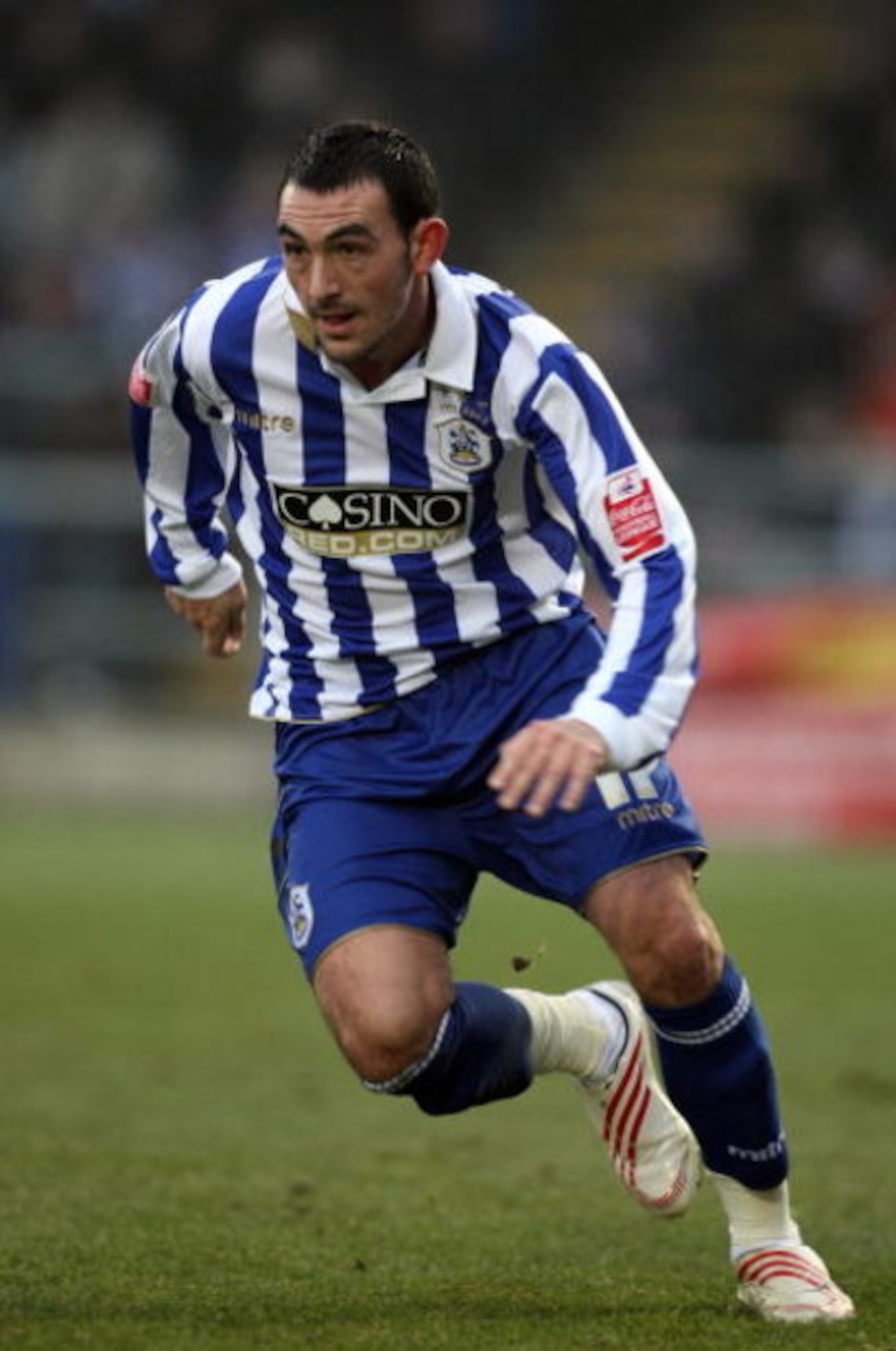 NORTHAMPTON, UNITED KINGDOM - JANUARY 10:  Gary Roberts of Huddersfield Town in action during the Coca Cola League One Match between Northampton Town and Huddersfield Town at Sixfields Stadium on January 10, 2009 in Northampton, England.  (Photo by Pete N