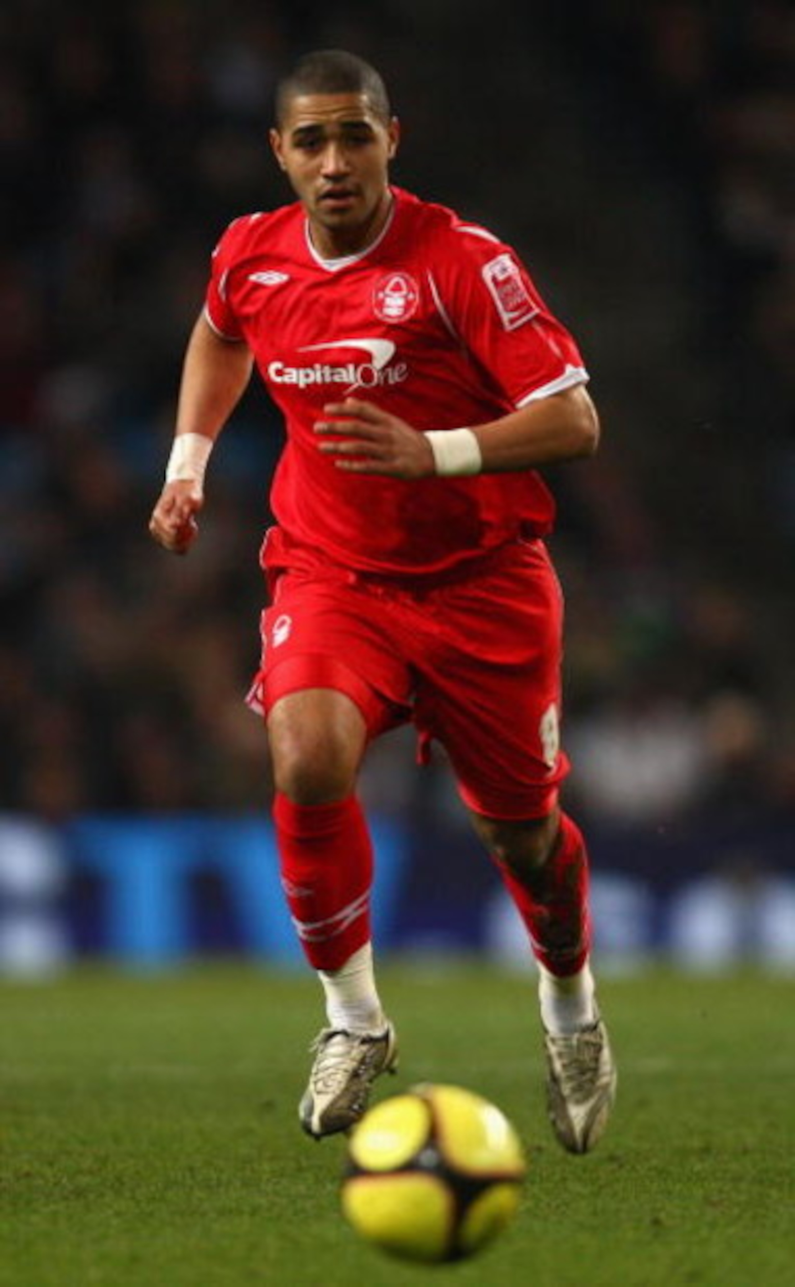 MANCHESTER, UNITED KINGDOM - JANUARY 03:  Lewis McGugan of Nottingham Forest in action during the FA Cup sponsored by e.on third round match between Manchester City and Nottingham Forest at The City of Manchester Stadium on January 3, 2009 in Manchester, 