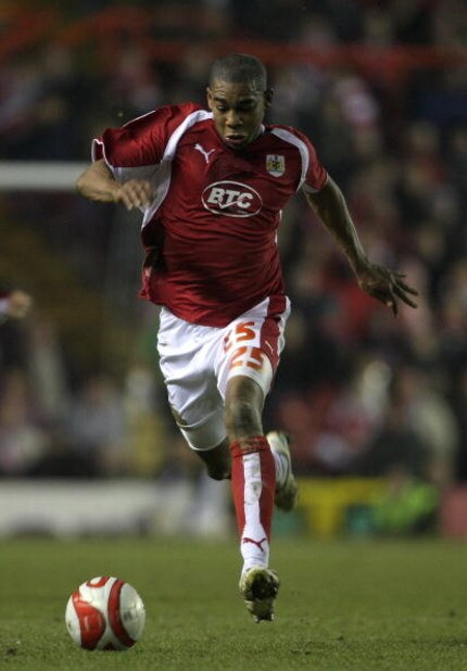 BRISTOL, UNITED KINGDOM - FEBRUARY 18:  Marvin Elliot of Bristol City during the Coca-Cola Championship match between Bristol City and Crystal Palace at Ashton Gate on February 18, 2008 in Bristol, England.  (Photo by Phil Cole/Getty Images)    