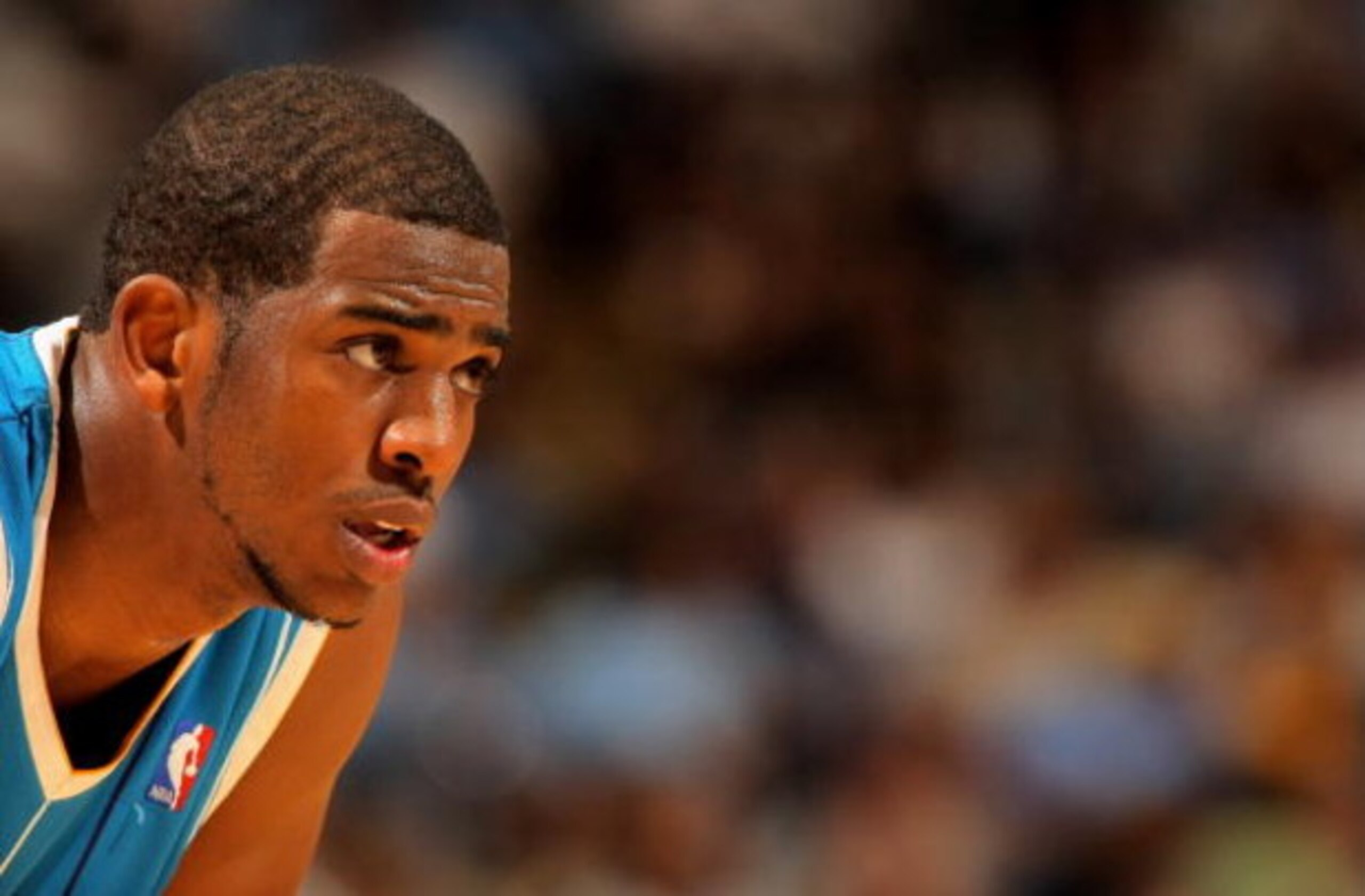 DENVER - APRIL 29:  Chris Paul #3 of the New Orleans Hornets awaits action against the Denver Nuggets in Game Five of the Western Conference Quarterfinals during the 2009 NBA Playoffs at Pepsi Center on April 29, 2009 in Denver, Colorado. The Nuggets defe