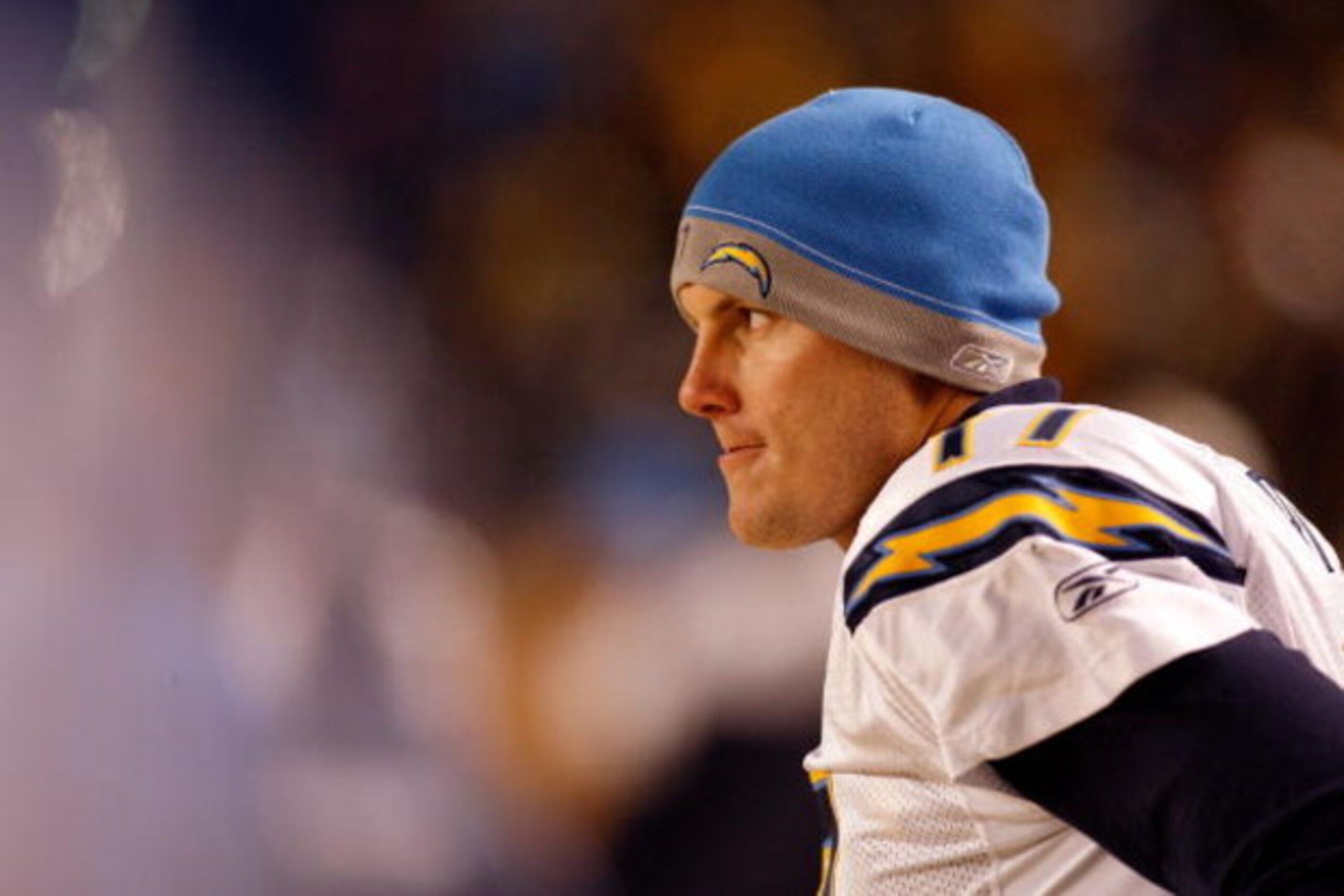 PITTSBURGH - JANUARY 11:  Philip Rivers #17 of the San Diego Chargers looks on from the sidelines against the Pittsburgh Steelers during their AFC Divisional Playoff Game on January 11, 2009 at Heinz Field in Pittsburgh, Pennsylvania. Steelers won 35-24. 