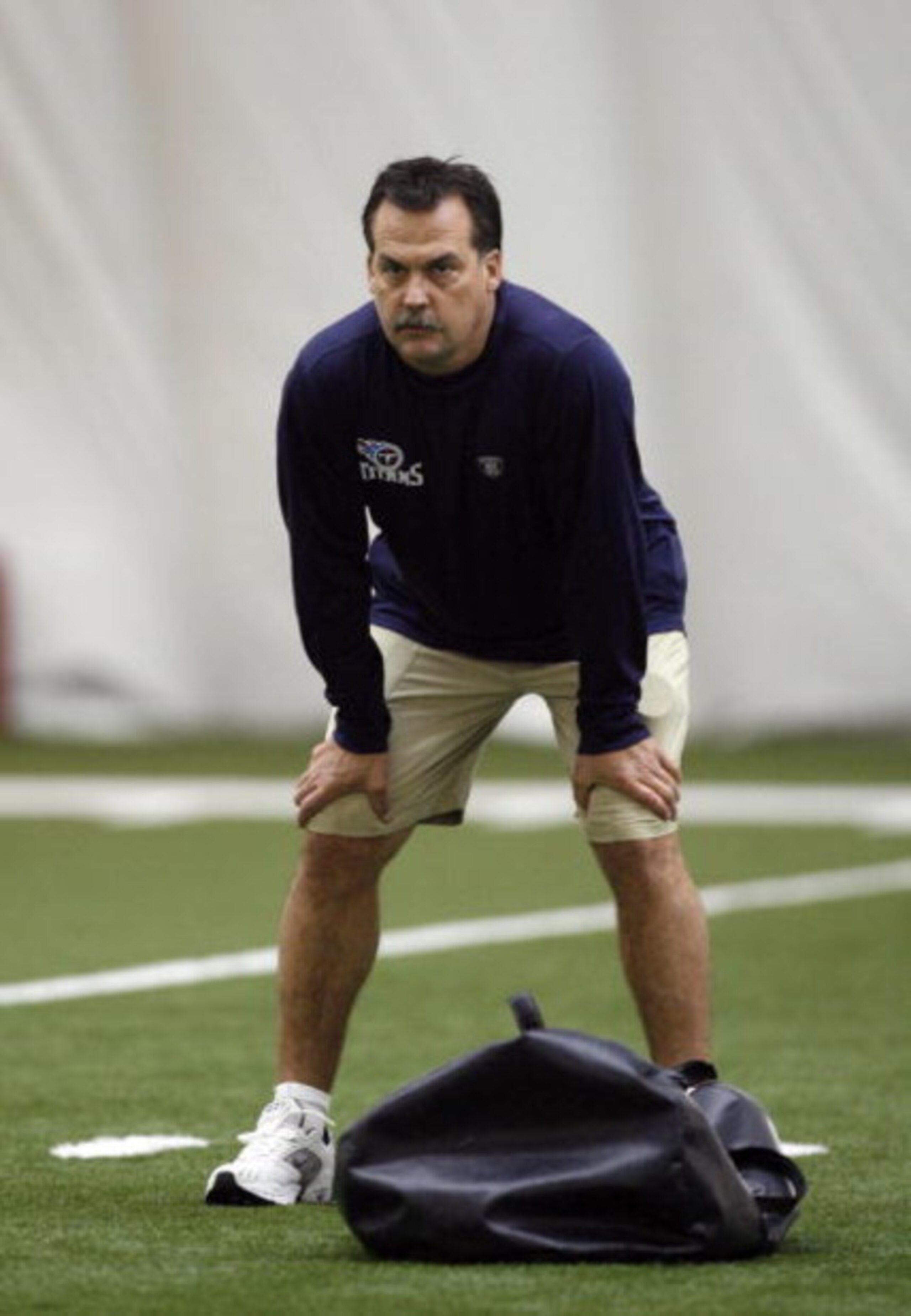 NASHVILLE, TN - MAY 1: Jeff Fisher, head coach of the Tennessee Titans watches the action during the Tennessee Titans Minicamp on May 1, 2009 at Baptist Sports Park in Nashville, Tennessee. (Photo by Joe Murphy/Getty Images)