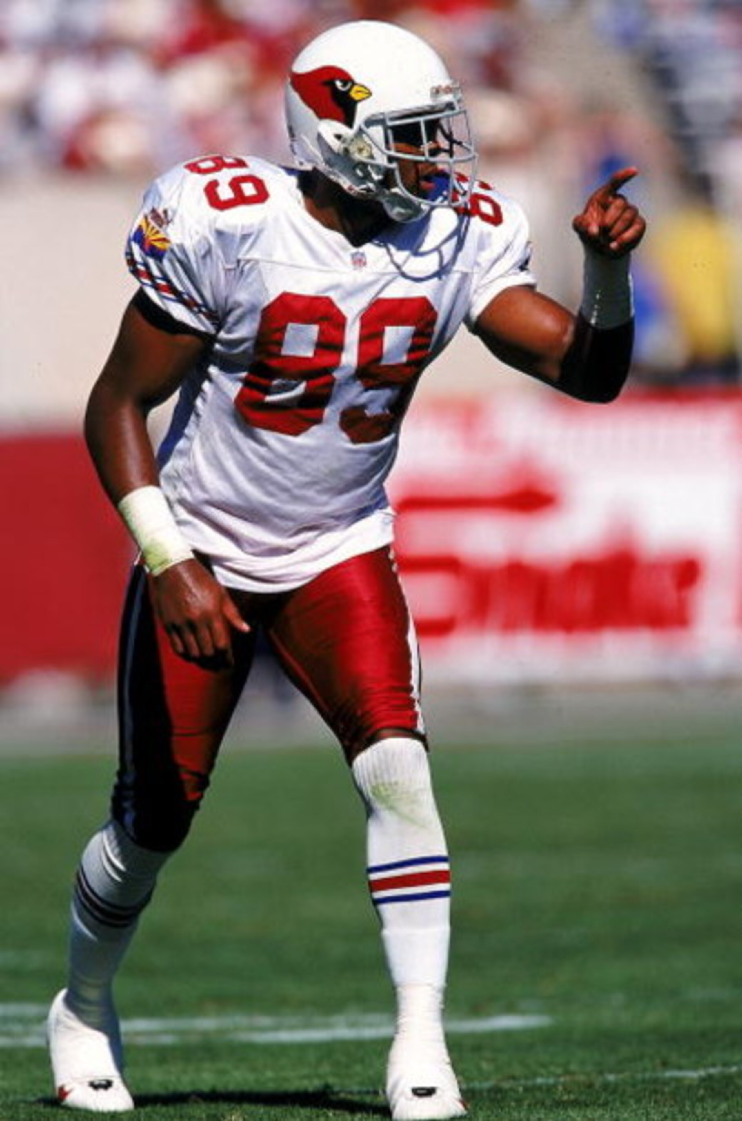 10 Oct 1999: David Boston #89 of the Arizona Cardinals points to a teammate from the field during the game against the New York Giants at the Sun Devil Stadium in Tempe, Arizona. The Cardinals defeated the Giants 14-3. Mandatory Credit: Jon Ferrey /Alls 10 Oct 1999: David Boston #89 of the Arizona Cardinals points to a teammate from the field during the game against the New York Giants at the Sun Devil Stadium in Tempe, Arizona. The Cardinals defeated the Giants 14-3. Mandatory Credit: Jon Ferrey /Alls