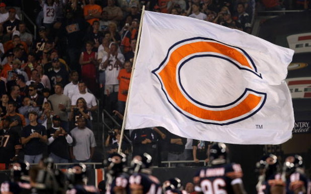 CHICAGO - SEPTEMBER 23: A giant flag for the Chicago Bears is seen during pregame festivities against the Dallas Cowboys at Soldier Field on September 23, 2007 in Chicago, Illinois. (Photo by Jonathan Daniel/Getty Images) CHICAGO - SEPTEMBER 23: A giant flag for the Chicago Bears is seen during pregame festivities against the Dallas Cowboys at Soldier Field on September 23, 2007 in Chicago, Illinois. (Photo by Jonathan Daniel/Getty Images)