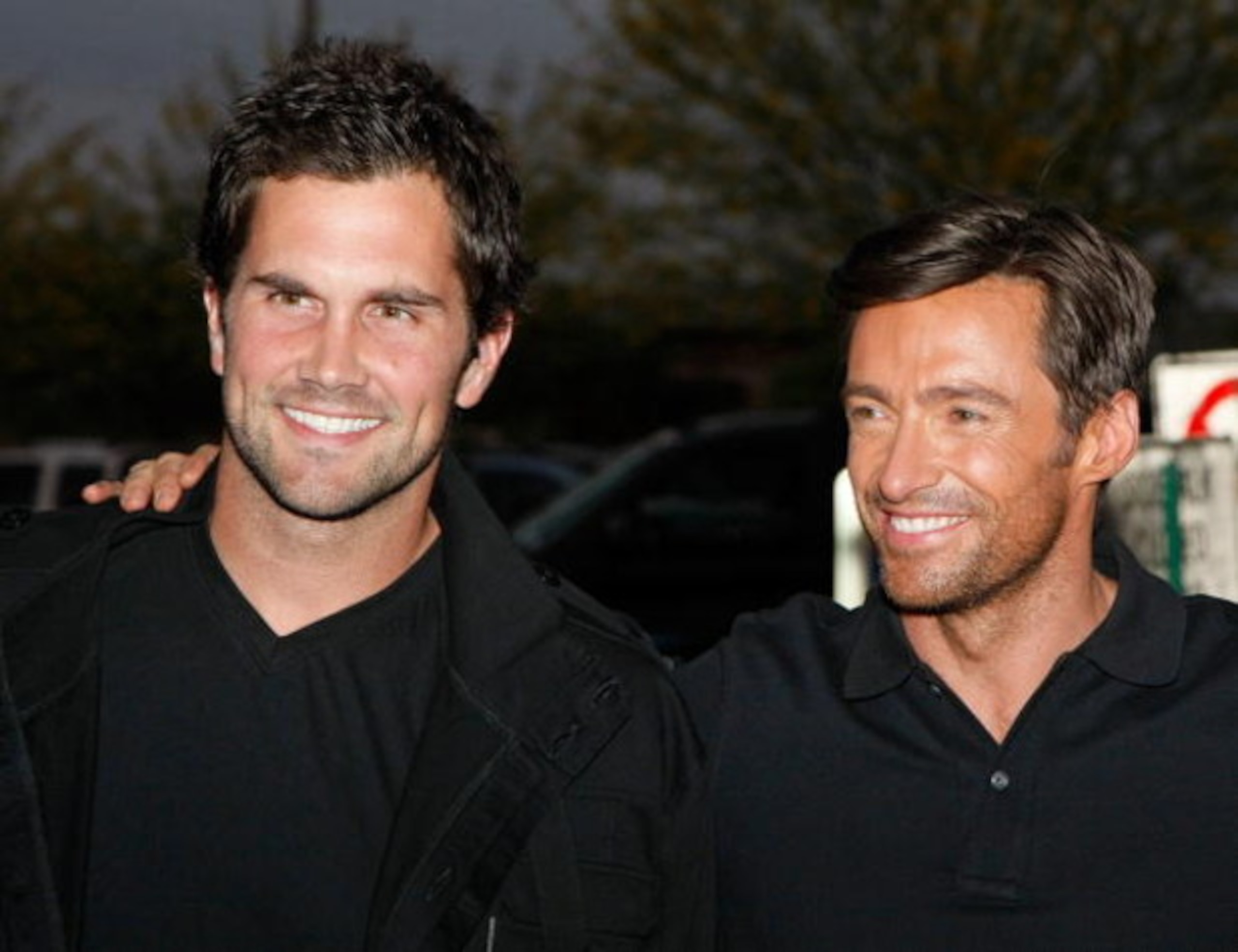 TEMPE, AZ - APRIL 27:  Arizona Cardinals quarterback Matt Leinart (L) and actor Hugh Jackman arrive at the premiere of 'X-Men Origins: Wolverine' at the Harkins Theatres at Tempe Marketplace April 27, 2009 in Tempe, Arizona. The film opens nationwide in t