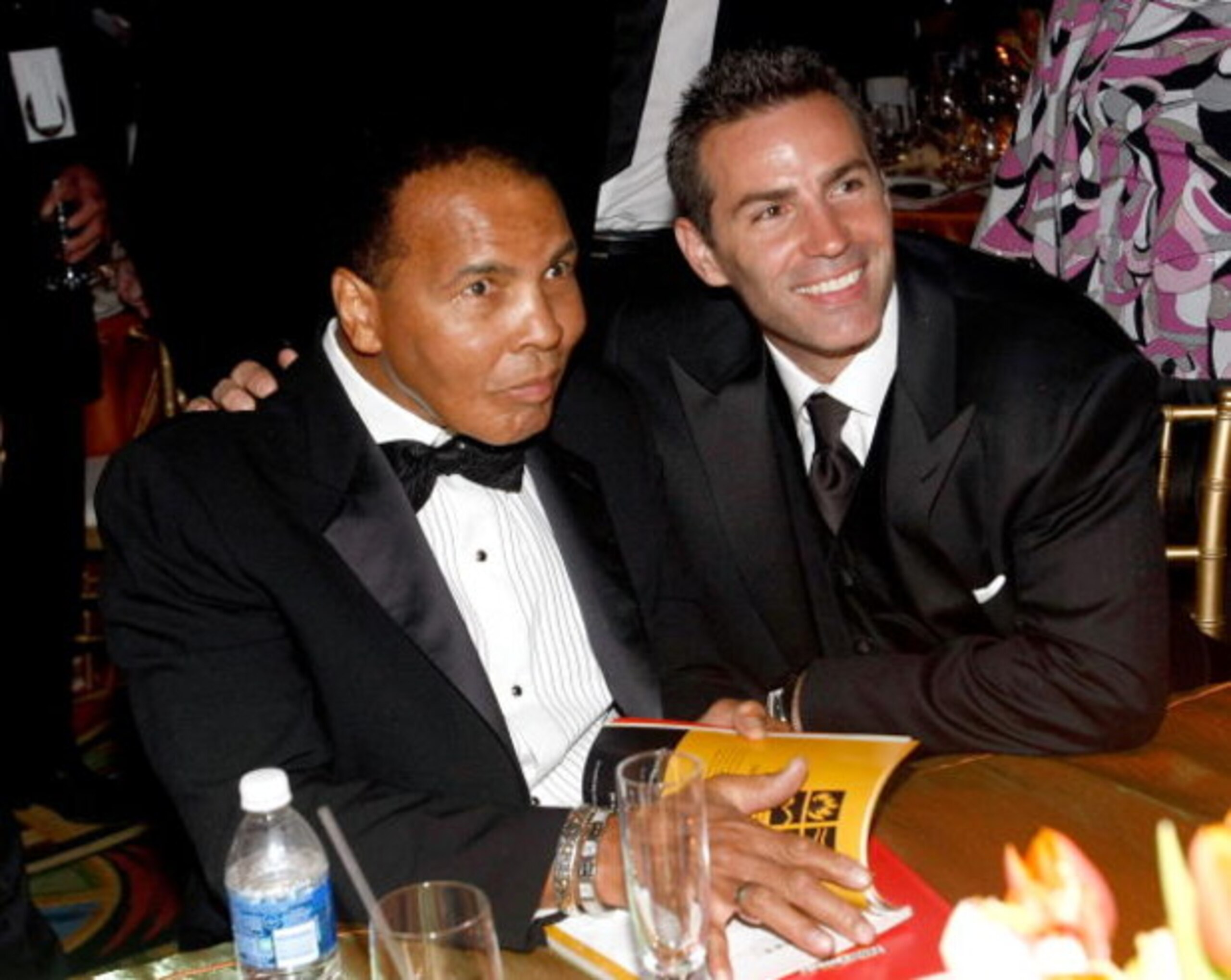 PHOENIX - MARCH 28: Muhammad Ali and NFL player Kurt Warner pose during Muhammad Ali's Celebrity Fight Night XV held at the JW Marriott Desert Ridge Resort & Spa on March 28, 2009 in Phoenix, Arizona.  (Photo by Michael Buckner/Getty Images for Celebrity 
