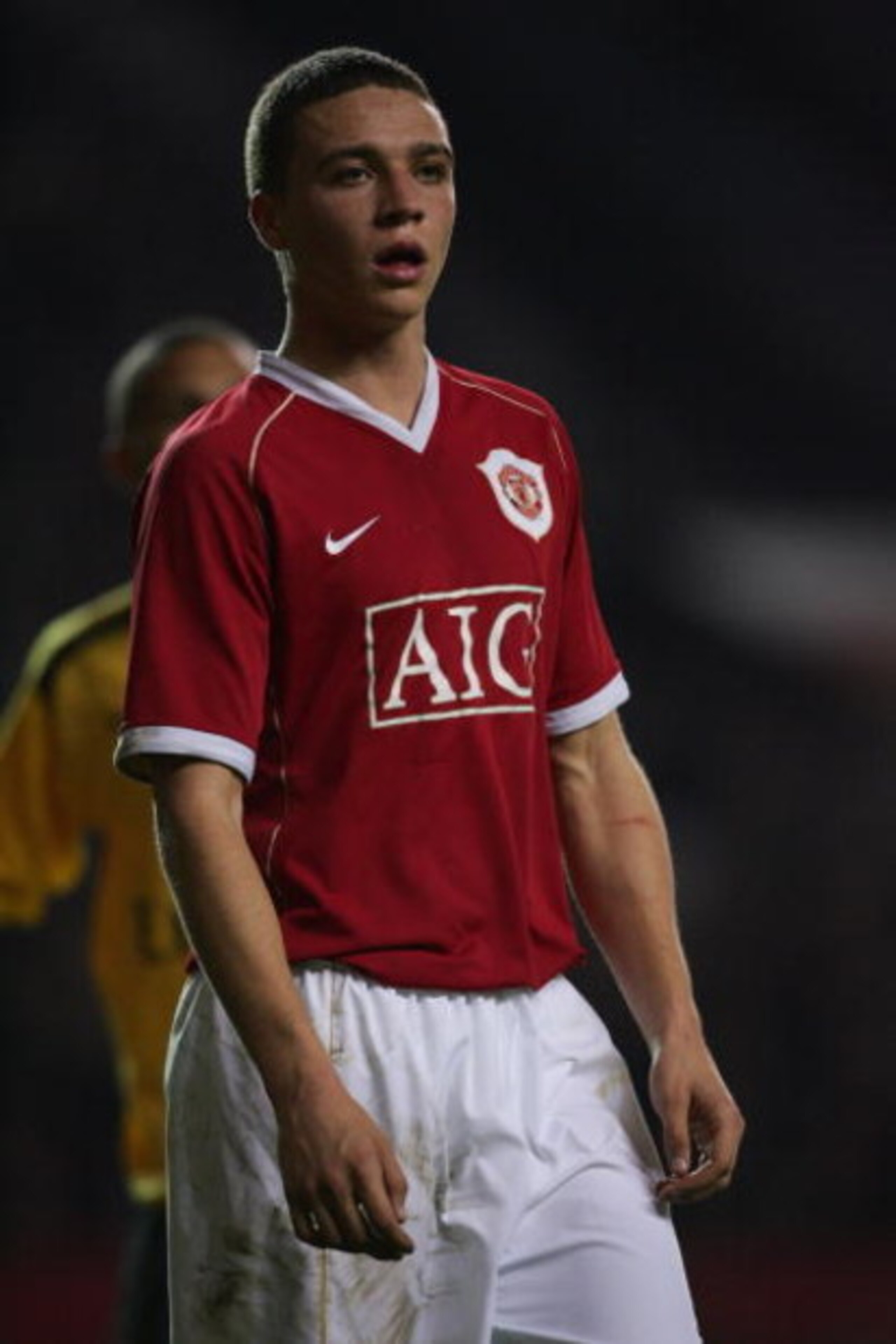 MANCHESTER, UNITED KINGDOM - APRIL 2: James Chester of Manchester United  Youth during the FA Youth Cup sponsored by E.ON Semi-Final, 2nd Leg match between Manchester United Youth and Arsenal Youth at Old Trafford on April 2, 2007 in Manchester, England. 