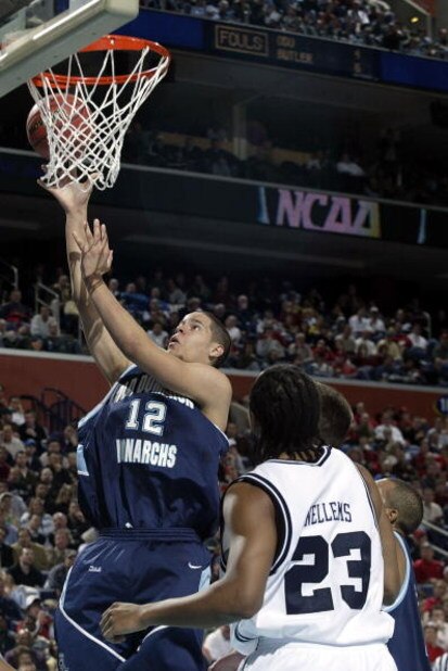 BUFFALO, NY - MARCH 15:  Gerald Lee #12 of the Old Dominion Monarchs goes to the hoop against the Butler Bulldogs during round one of the NCAA Men's Basketball Tournament at the HSBC Arena on March 15, 2007  in Buffalo, New York.  (Photo by Rick Stewart/G