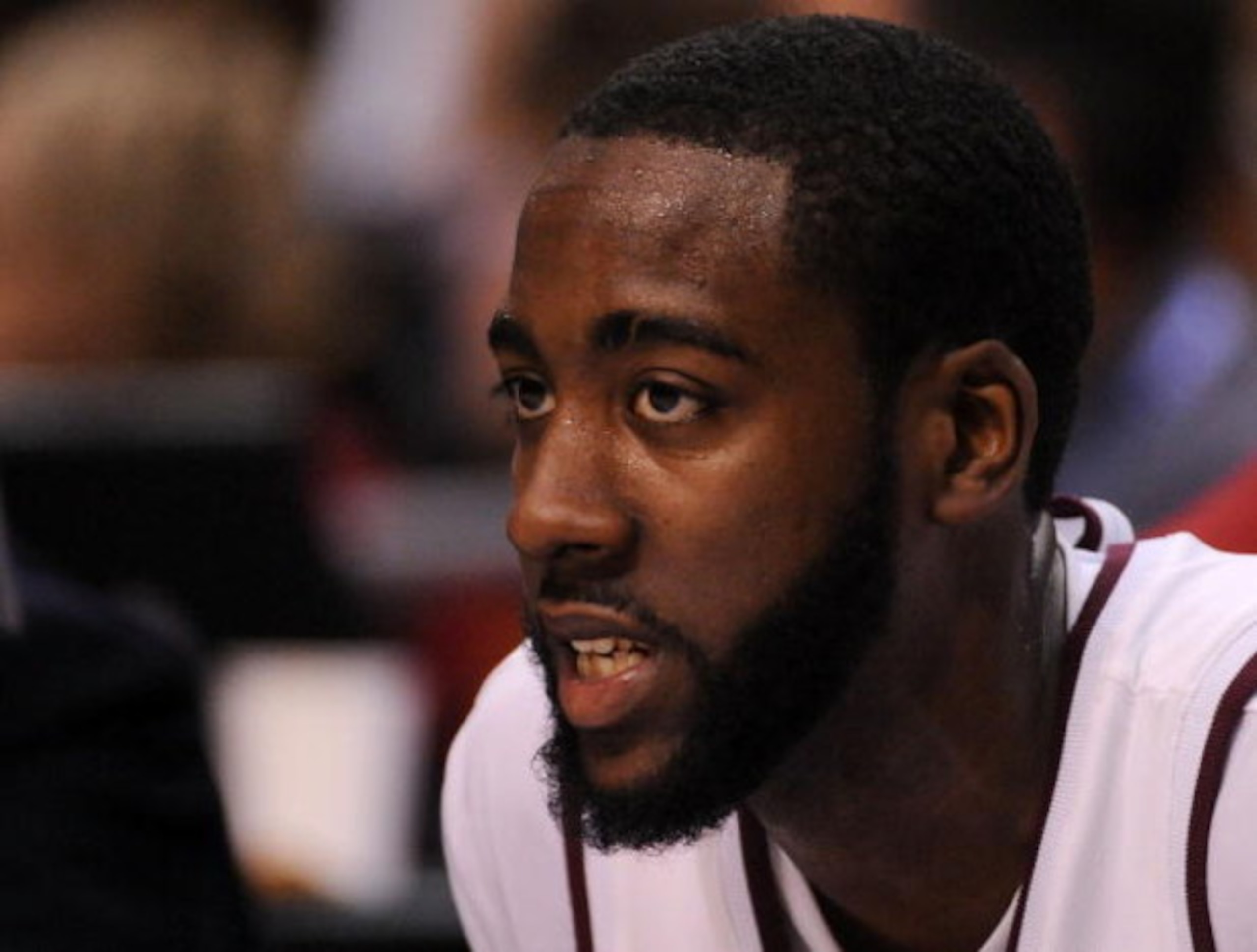 LOS ANGELES, CA - MARCH 14:  Guard James Harden #13 of the Arizona State Sun Devils looks on after losing to the USC Trojans in the Pacific Life Pac-10 Men's Basketball Tournament Championship Game at the Staples Center on March 14, 2009 in Los Angeles, C
