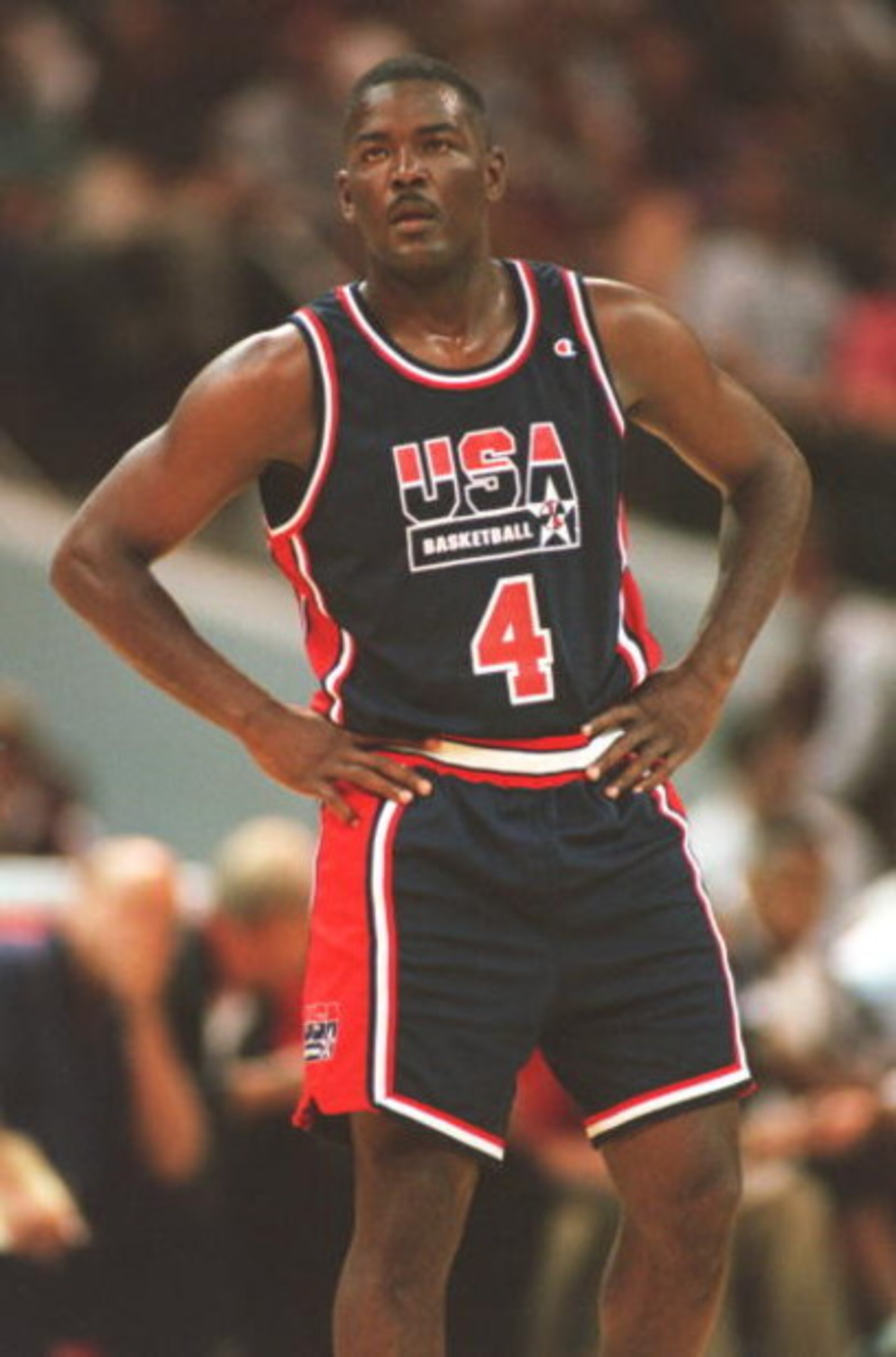 26 Jul 1994: DREAM TEAM TWO GUARD JOE DUMARS DURING THEIR 114-84 VICTORY OVER GERMANY AT CHARLOTTE, NORTH CAROLINA.