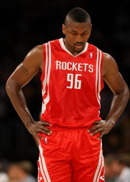 LOS ANGELES, CA - MAY 17:  Ron Artest #96 of the Houston Rockets looks down in the first quarter against the Los Angeles Lakers in Game Seven of the Western Conference Semifinals during the 2009 NBA Playoffs at Staples Center on May 17, 2009 in Los Angele