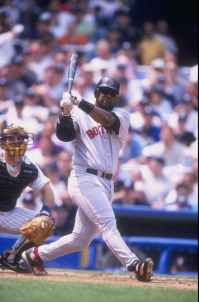 31 May 1998:  Mo Vaughn #42 of the Boston Red Sox in action during a game against the New York Yankees at the Yankee Stadium in Bronx, New York.  The Red Sox defeated the Yankees 13-7. Mandatory Credit: David Seelig  /Allsport