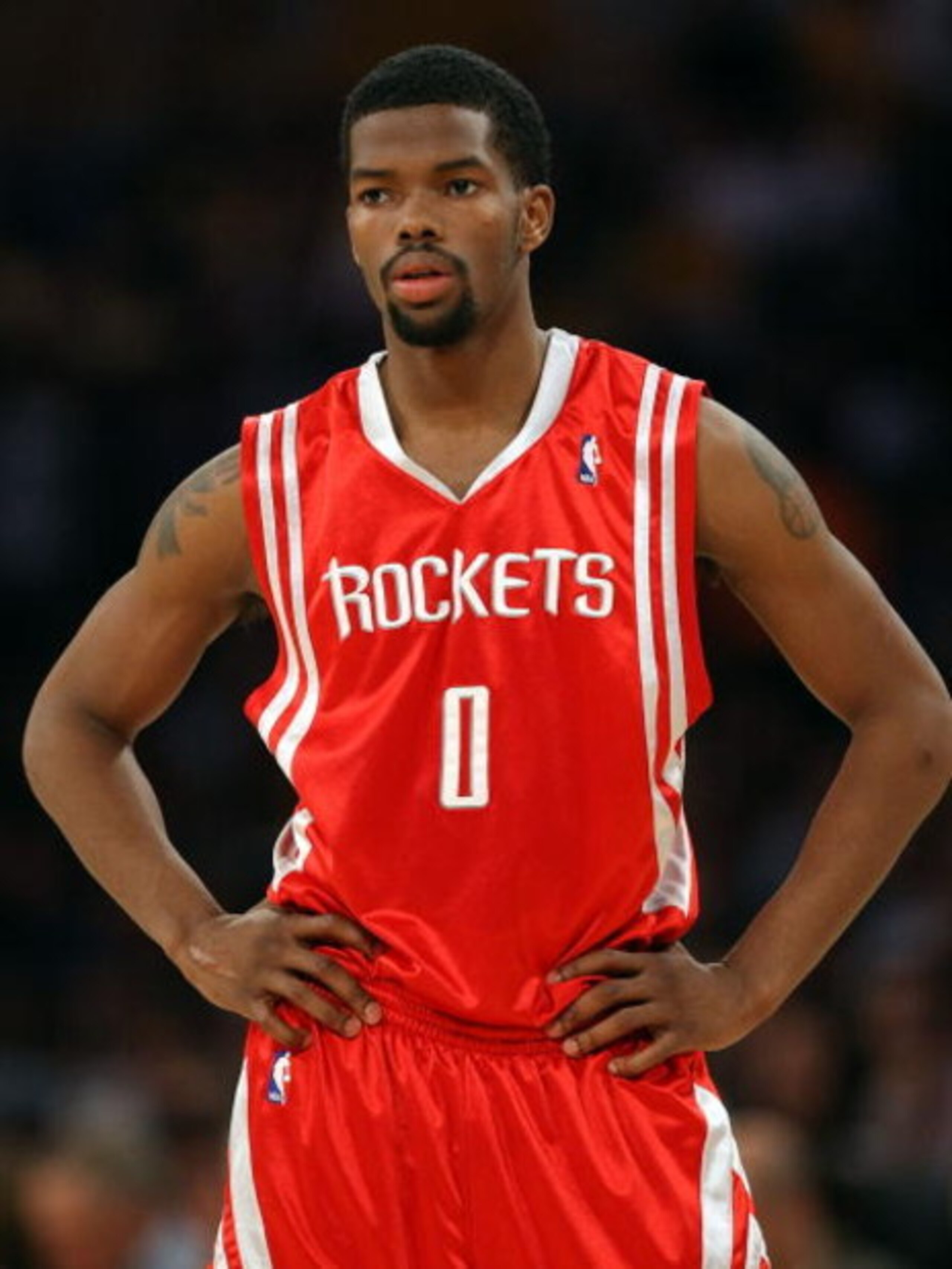 LOS ANGELES, CA - MAY 12:  Aaron Brooks #0 of the Houston Rockets looks on against the Los Angeles Lakers in Game Five of the Western Conference Semifinals during the 2009 NBA Playoffs at Staples Center on May 12, 2009 in Los Angeles, California. NOTE TO 