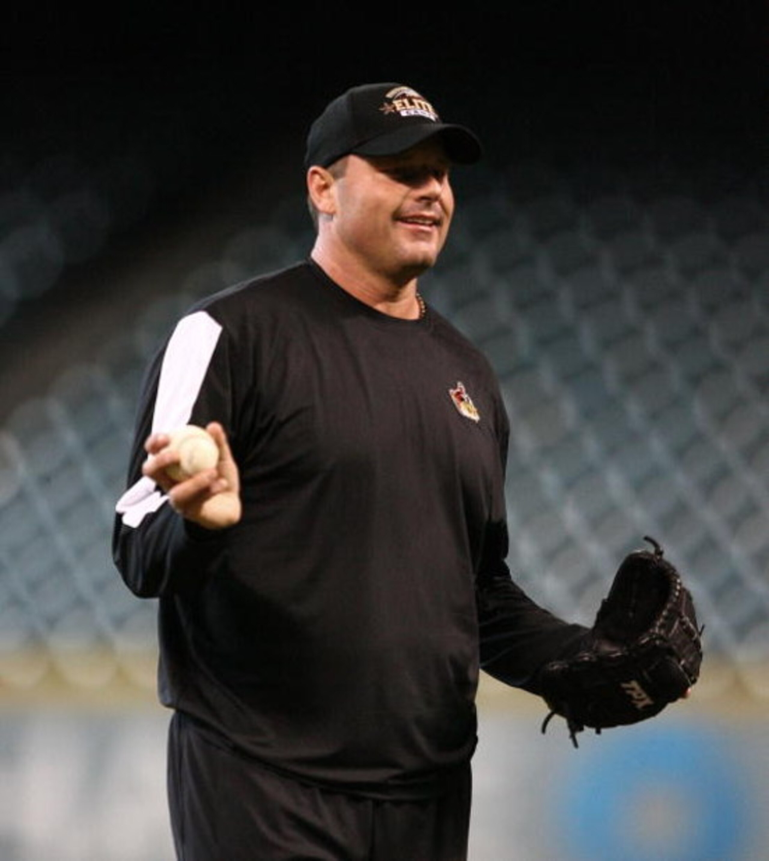 HOUSTON - JANUARY 31:  Roger Clemens throws batting practice during the Nolan Ryan and Jeff Bagwell Elite Camp January 31, 2008 at Minute Maid Park in Houston, Texas.  (Photo by Bob Levey/Getty Images)