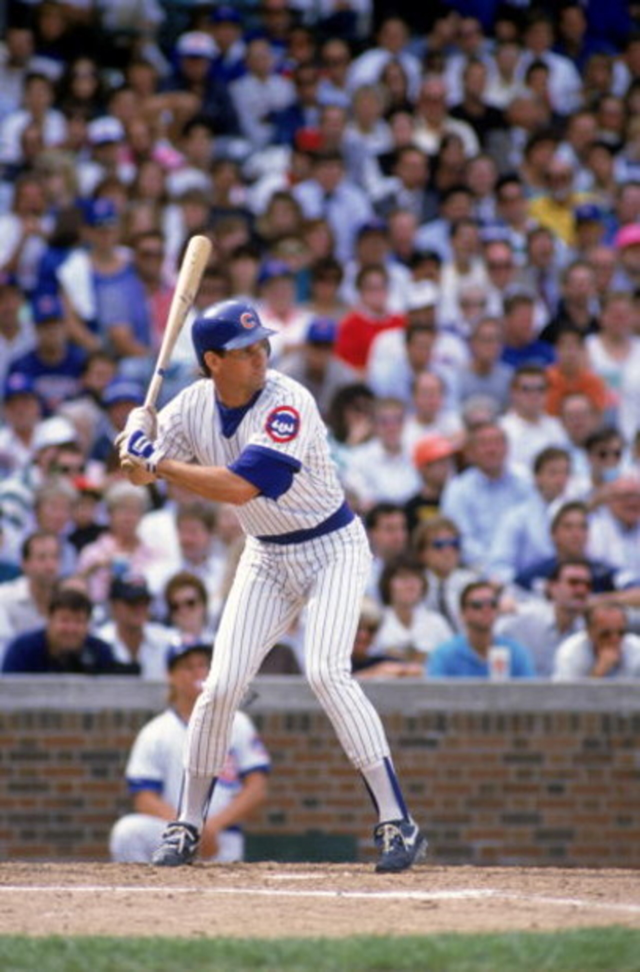CHICAGO - 1989:  Ryne Sandberg #23 of the Chicago Cubs bats during a game in the 1989 season at Wrigley Field in Chicago, Illinois. (Photo by Jonathan Daniel/Getty Images)