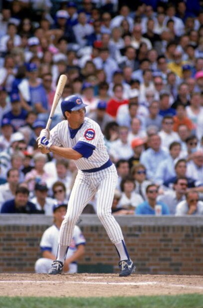 CHICAGO - 1989:  Ryne Sandberg #23 of the Chicago Cubs bats during a game in the 1989 season at Wrigley Field in Chicago, Illinois. (Photo by Jonathan Daniel/Getty Images)