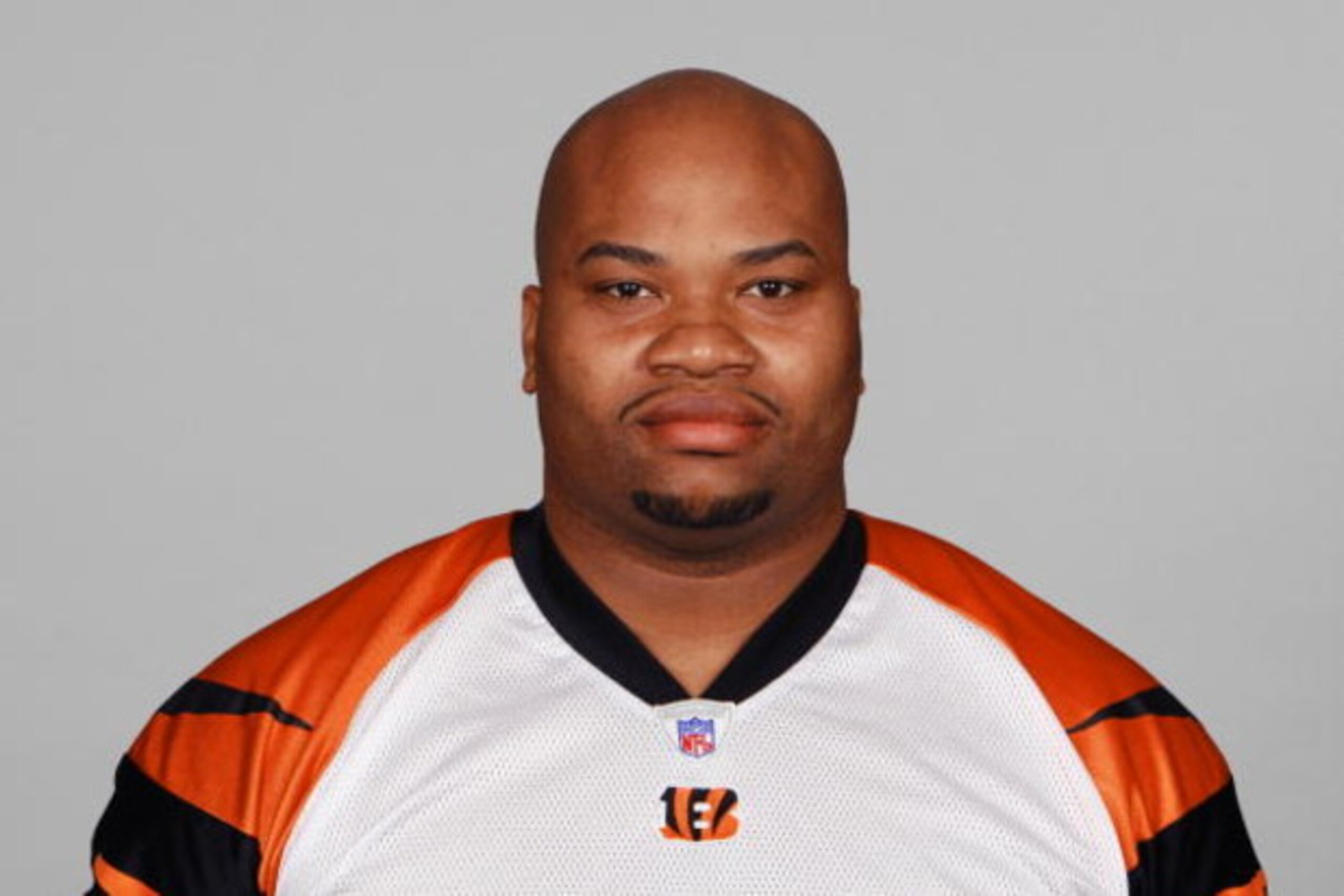 CINCINNATI - 2007:  Stacy Andrews of the Cincinnati Bengals poses for his 2007 NFL headshot at photo day in Cincinnati, Ohio.  (Photo by Getty Images)