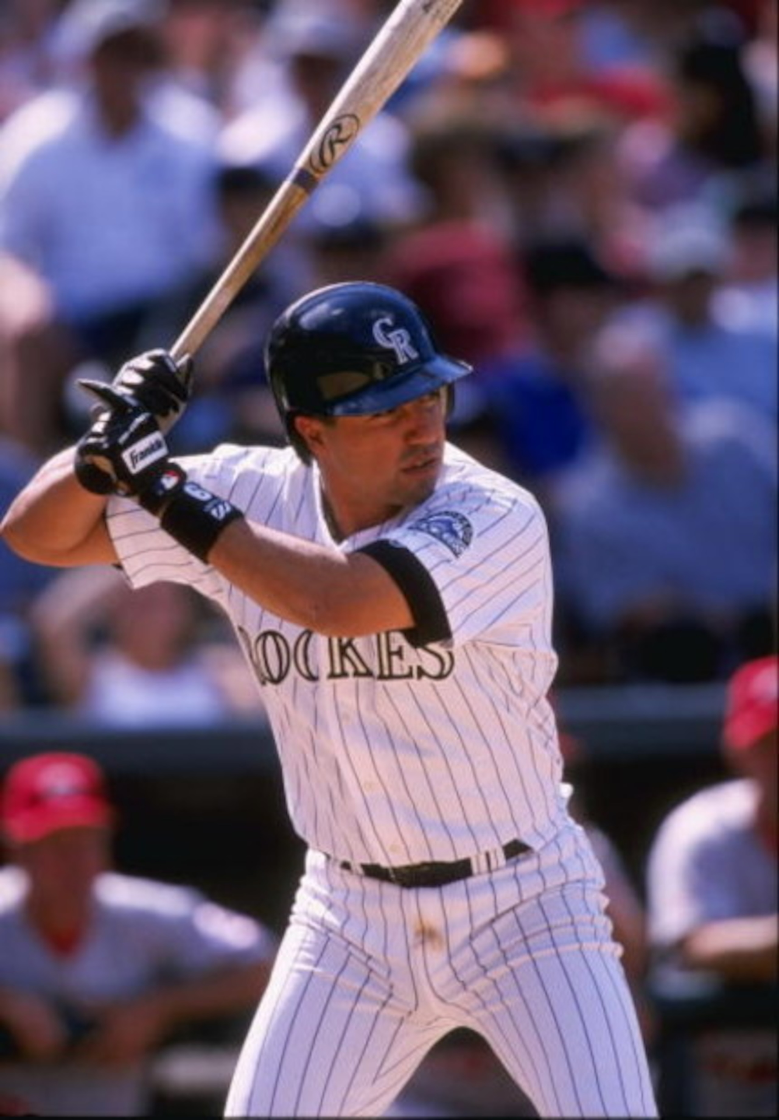 11 Apr 1998:  Infielder Vinny Castilla of the Colorado Rockies in action during a game against the Cincinnati Reds at the Coors Field in Denver, Colorado.  The Reds won the game, 12-5. Mandatory Credit: Brian Bahr  /Allsport