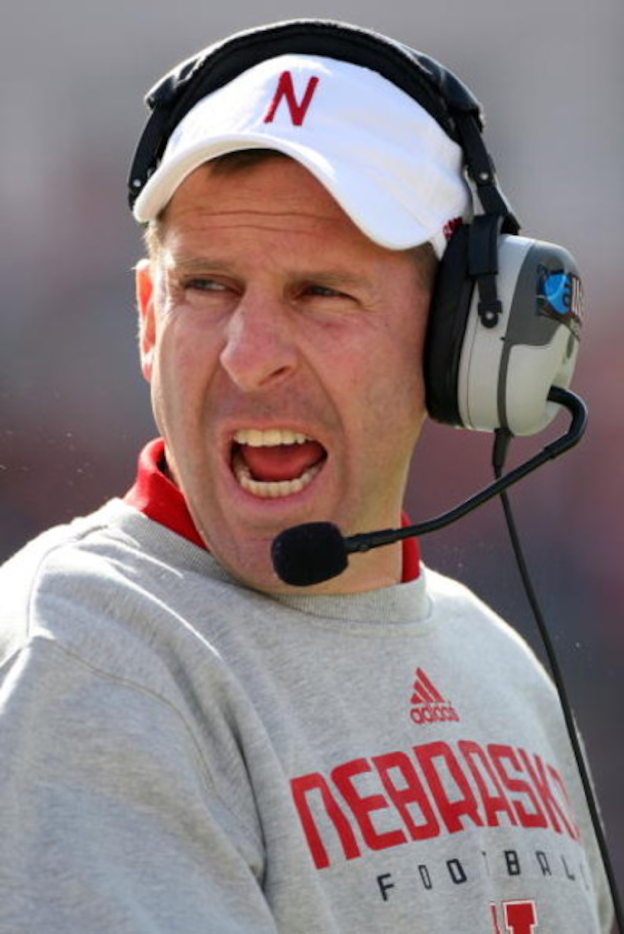 JACKSONVILLE, FL - JANUARY 1:  Head coach Bo Pelini of the Nebraska Cornhuskers yells to his team during the Konica Minolta Gator Bowl against the Clemson Tigers at Jacksonville Municipal Stadium January 1, 2009 in Jacksonville, Florida.  (Photo by Sam Gr