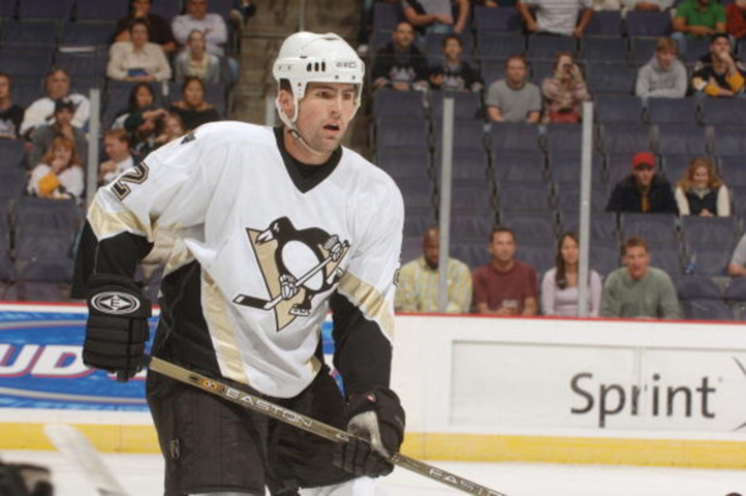 WASHINGTON - SEPTEMBER 30:  Josef Melichar #2 of the Pittsburgh Penguins waits for a pass against the Washington Capitals during their preseason NHL game on September 30, 2005 at MCI Center in Washington, DC. (Photo by Mitchell Layton/Getty Images)