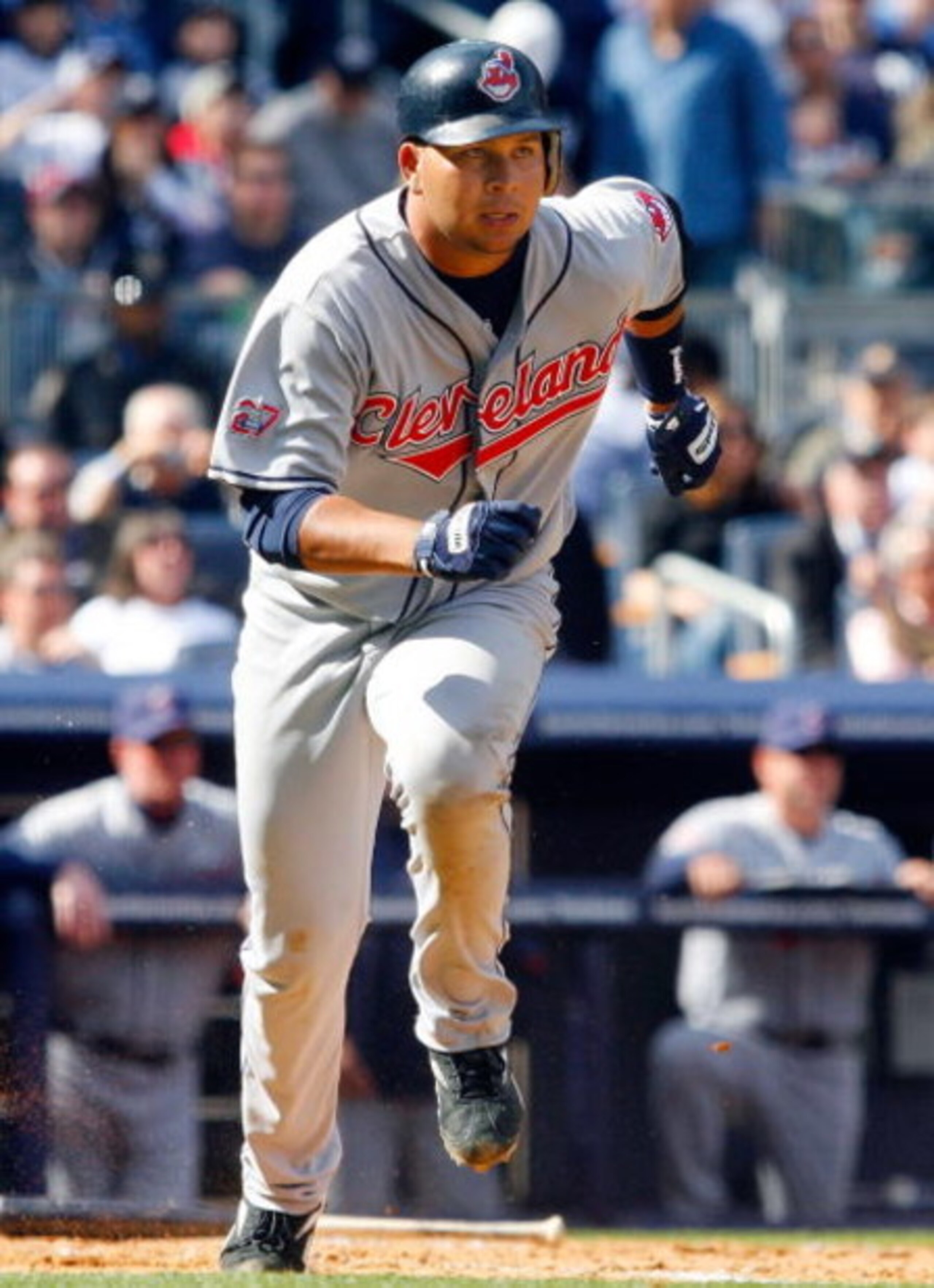 NEW YORK - APRIL 16: Jhonny Peralta #2 of the Cleveland Indians runs to first base against the New York Yankees during opening day at the new Yankee Stadium on April 16, 2009 in the Bronx borough of New York City. This is the first regular season MLB gam NEW YORK - APRIL 16: Jhonny Peralta #2 of the Cleveland Indians runs to first base against the New York Yankees during opening day at the new Yankee Stadium on April 16, 2009 in the Bronx borough of New York City. This is the first regular season MLB gam