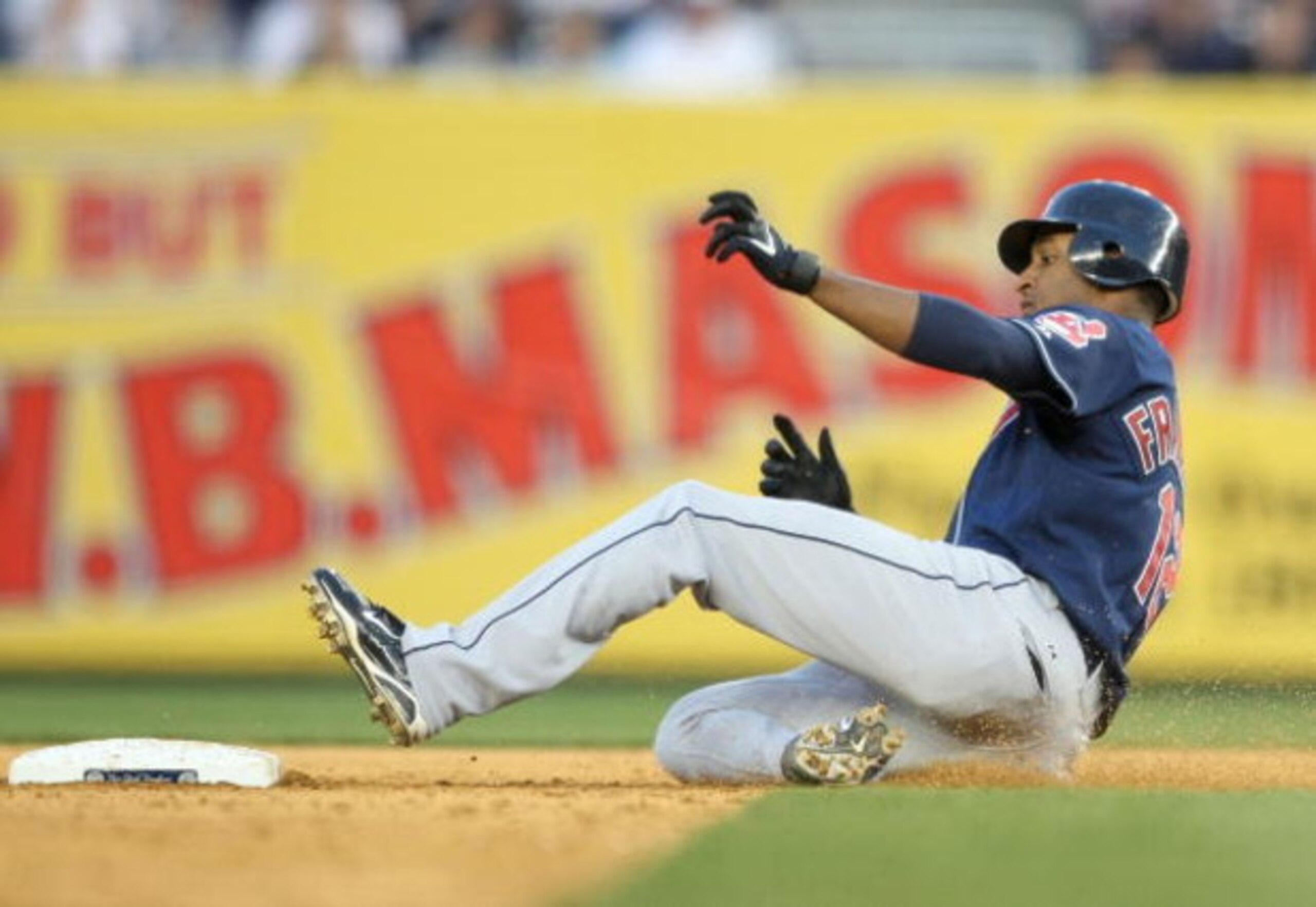 NEW YORK - APRIL 18: Ben Francisco #12 of the Cleveland Indians runs the bases against the New York Yankees at Yankee Stadium on April 18, 2009 in the Bronx borough of New York City. (Photo by Nick Laham/Getty Images) NEW YORK - APRIL 18: Ben Francisco #12 of the Cleveland Indians runs the bases against the New York Yankees at Yankee Stadium on April 18, 2009 in the Bronx borough of New York City. (Photo by Nick Laham/Getty Images)
