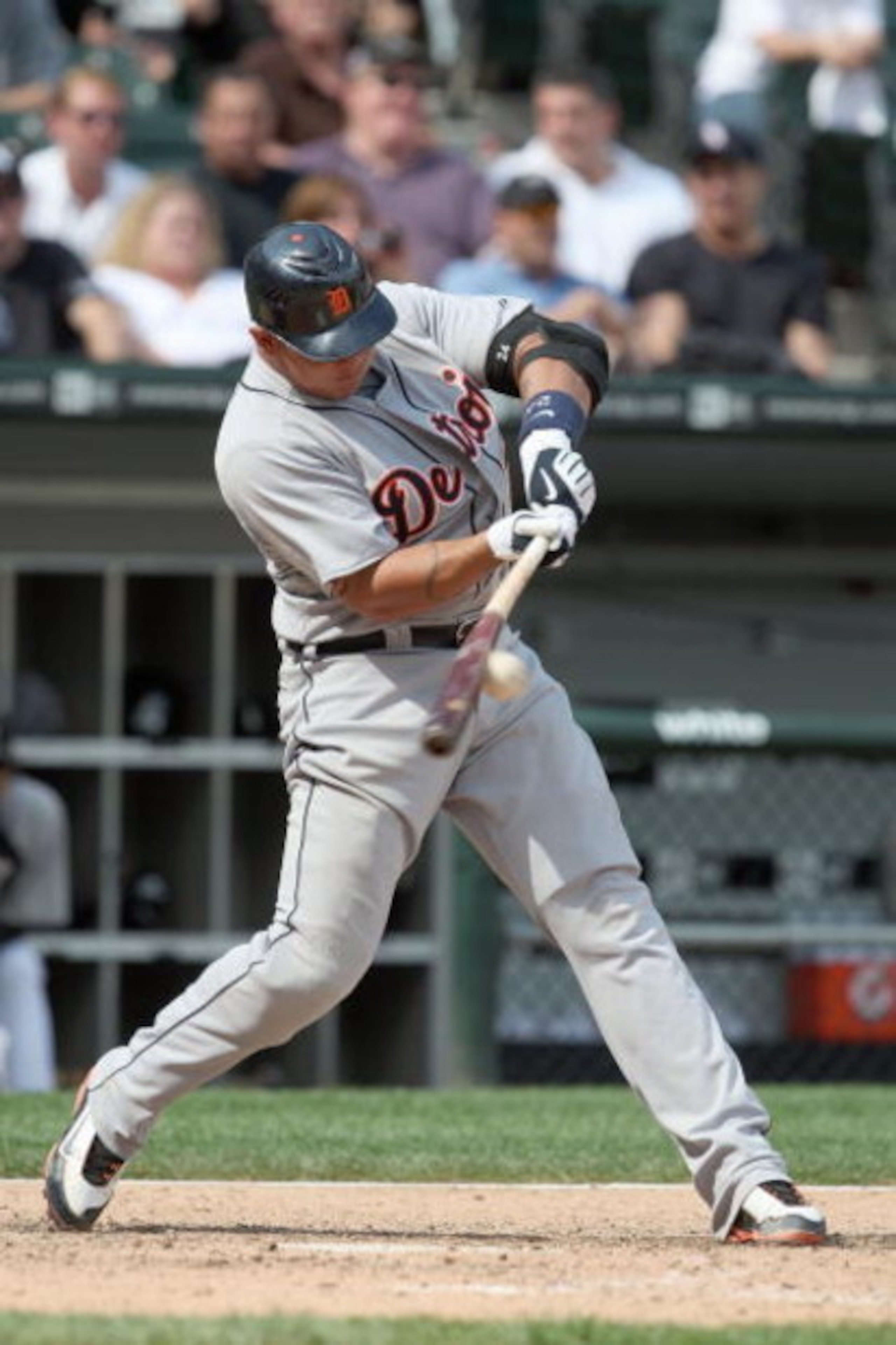 CHICAGO - JUNE 08:  Miguel Cabrera #24 of the Detroit Tigers swings at the pitch against the Chicago White Sox on June 8, 2009 at U.S. Cellular Field in Chicago, Illinois. (Photo by Jonathan Daniel/Getty Images) 