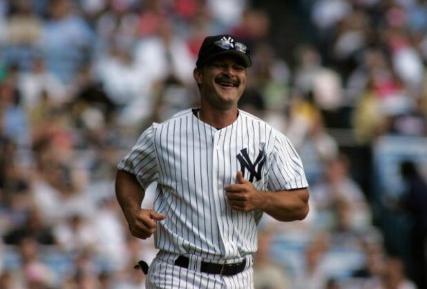 NEW YORK - JULY 9:  Don Mattingly smiles as he rounds the bases during the New York Yankees 59th annual old-timers' day before the start of the Yankees game against the Cleveland Indians on July 9, 2005 at Yankee Stadium in the Bronx borough of New York C
