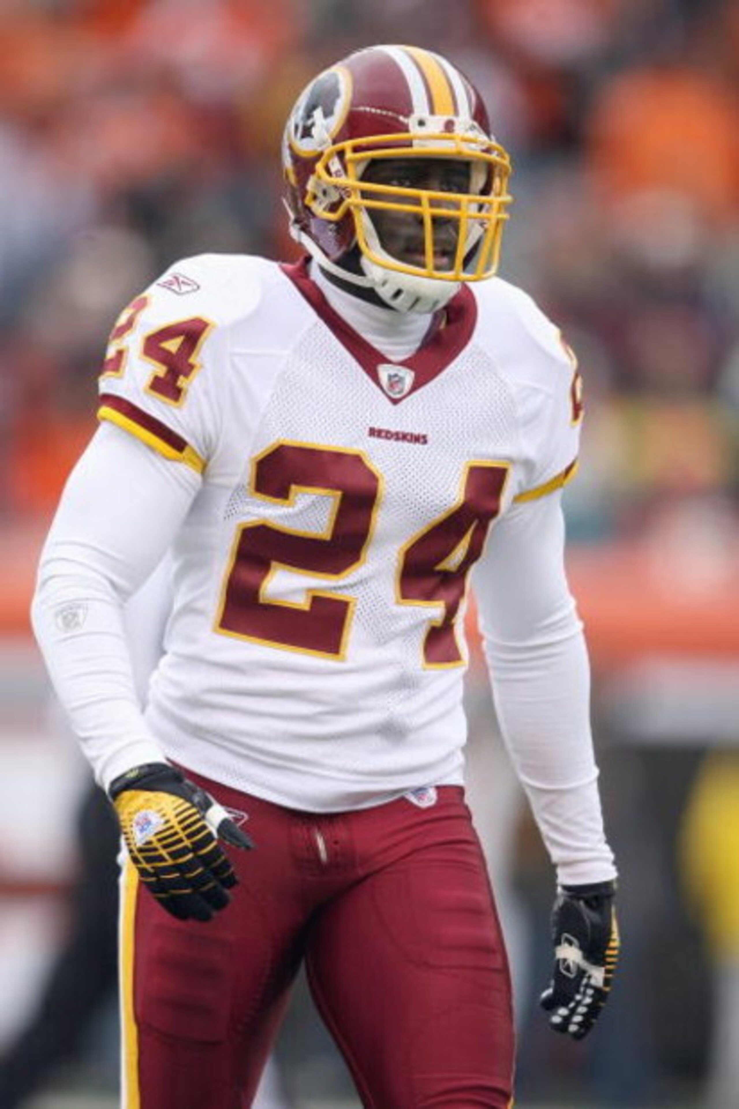 CINCINNATI - DECEMBER 14: Shawn Springs #24 of the Washington Redskins walks on the field during the NFL game against the Cincinnati Bengals at Paul Brown Stadium December 14, 2008 in Cincinnati, Ohio. (Photo by Andy Lyons/Getty Images)