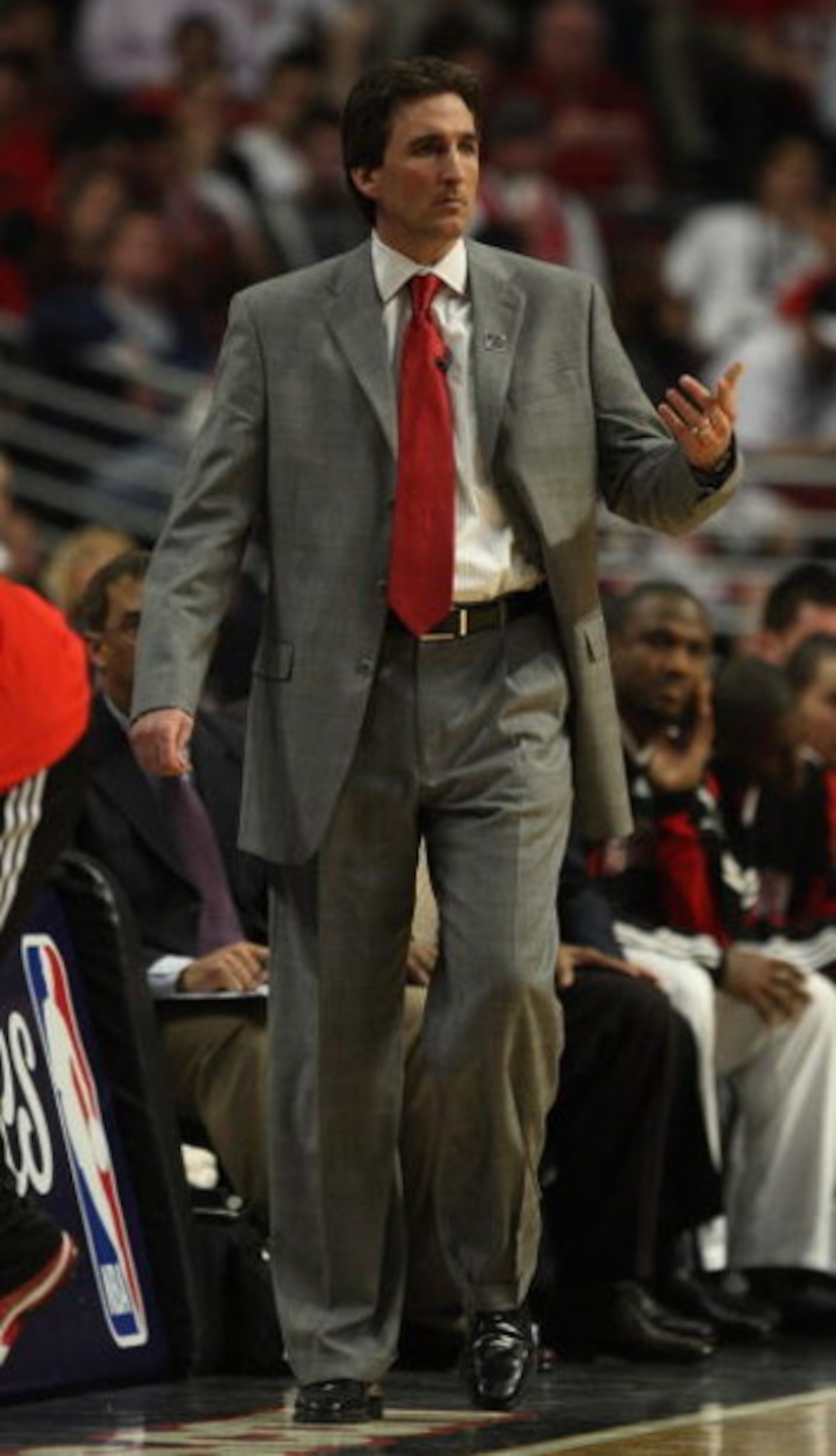 CHICAGO - APRIL 30: Head coach Vinny Del Negro of the Chicago Bulls watches as his team takes on the Boston Celtics in Game Six of the Eastern Conference Quarterfinals during the 2009 NBA Playoffs at the United Center on April 30, 2009 in Chicago, Illinoi