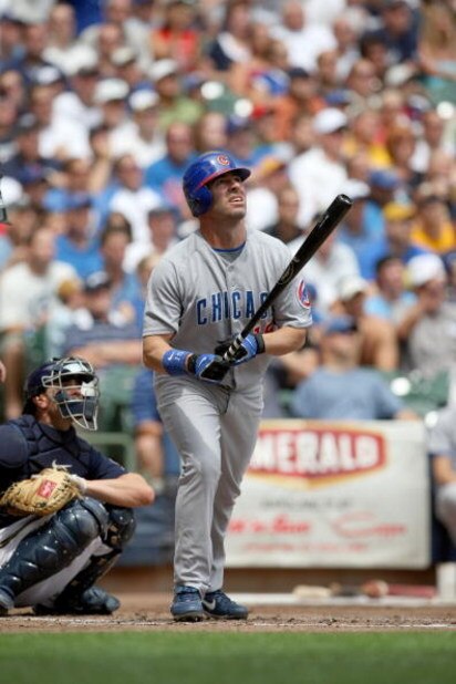 MILWAUKEE - JULY 31:  Jim Edmonds #15 of the Chicago Cubs bats during their MLB game against the Milwaukee Brewers on July 31, 2008 at Miller Park in Milwaukee, Wisconsin. The Cubs defeated the Brewers 11-4. (Photo by Jonathan Daniel/Getty Images)