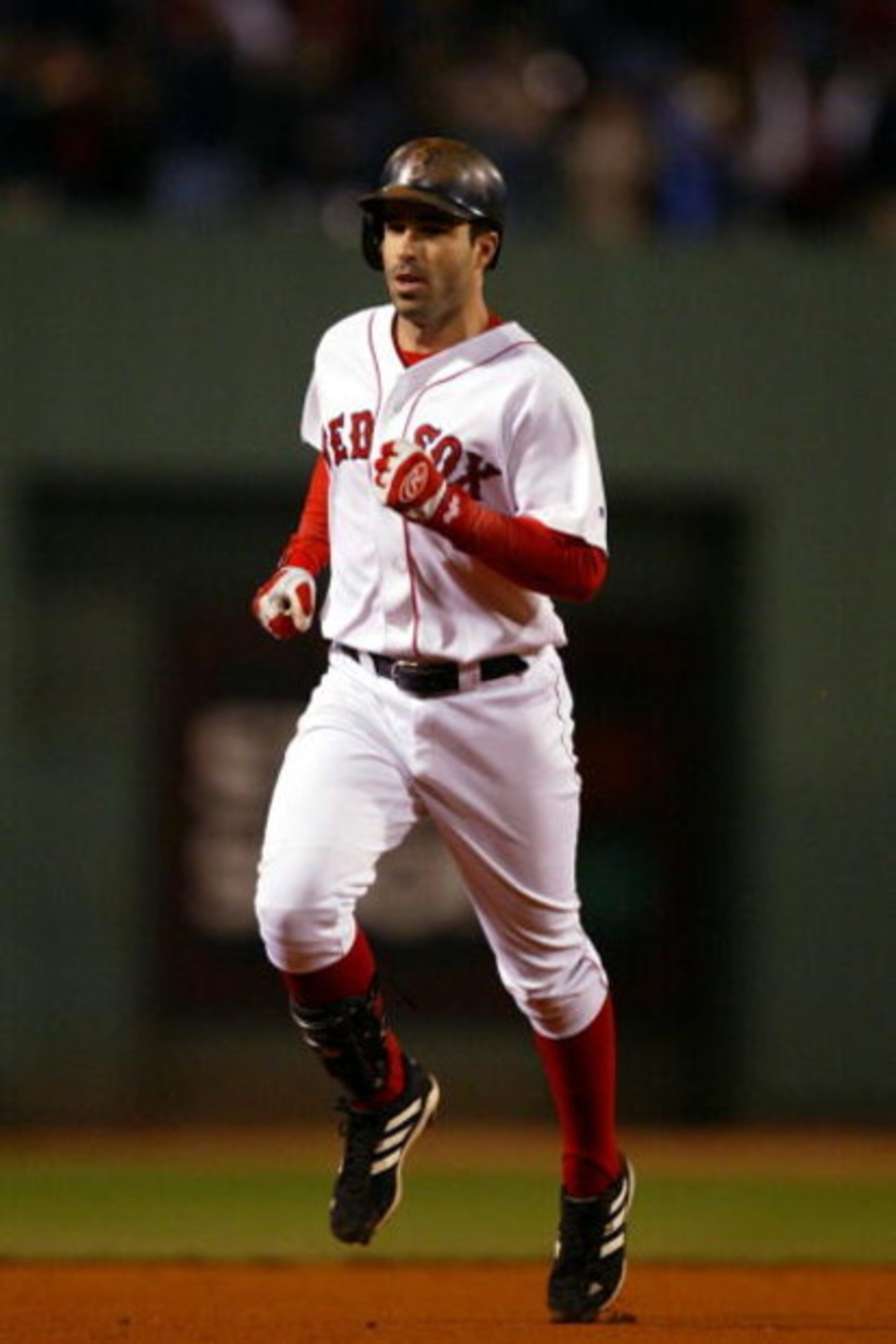 BOSTON - OCTOBER 13:  Todd Walker #12 of the Boston Red Sox rounds the bases after hitting a home run in the bottom of the fourth inning of Game 4  of the 2003 American League Championship Series against the New York Yankees October 13, 2003 at Fenway Par
