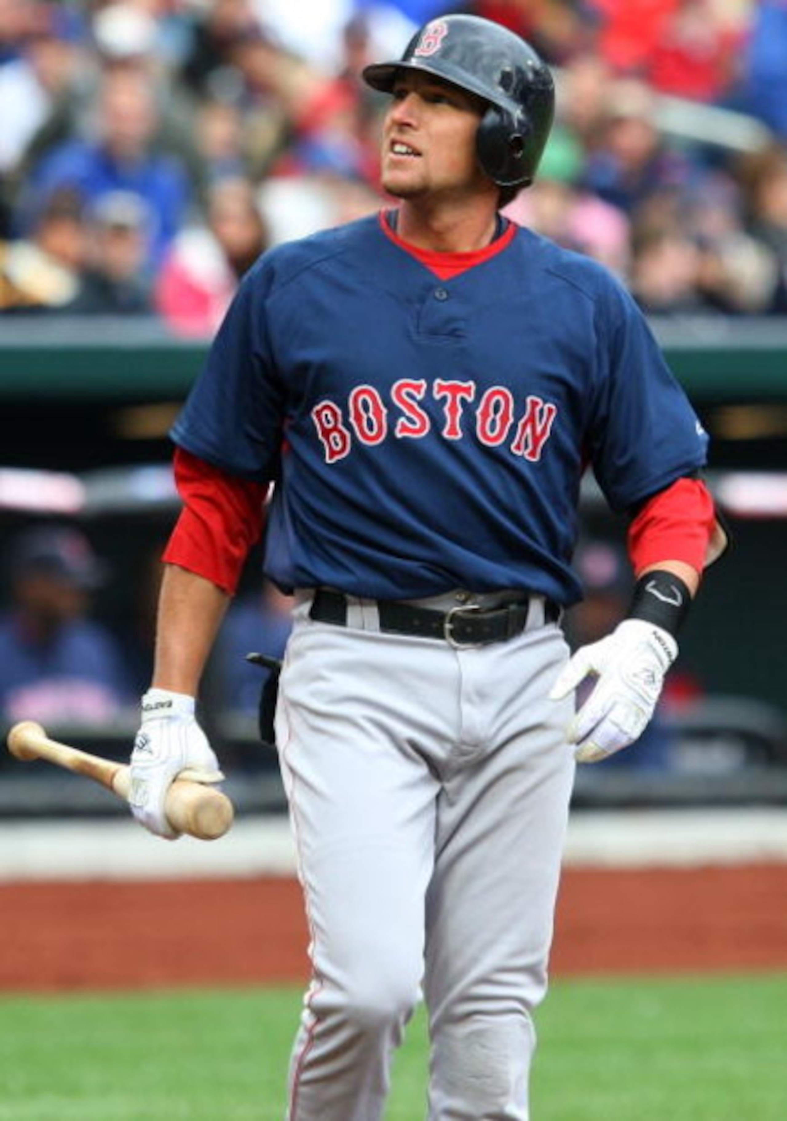 NEW YORK - APRIL 04:  Jed Lowrie #12 of the Boston Red Sox bats against the New York Mets on April 4, 2009 at Citi Field in the Flushing neighborhood of the Queens borough of New York City. The Red Sox defeated the Mets 9-3.  (Photo by Jim McIsaac/Getty I