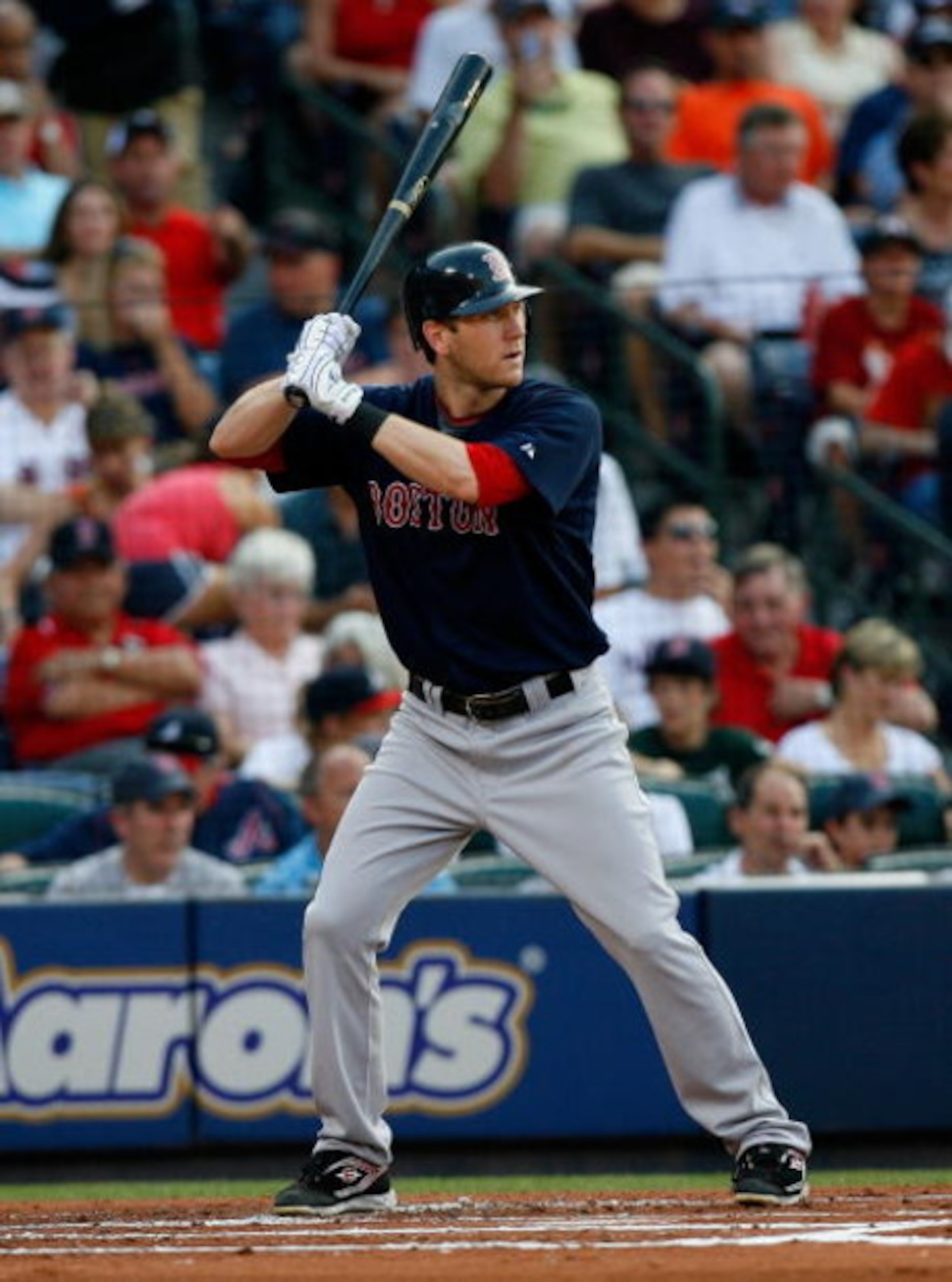 ATLANTA - JUNE 26:  Jason Bay #44 of the Boston Red Sox against the Atlanta Braves at Turner Field on June 26, 2009 in Atlanta, Georgia.  (Photo by Kevin C. Cox/Getty Images)